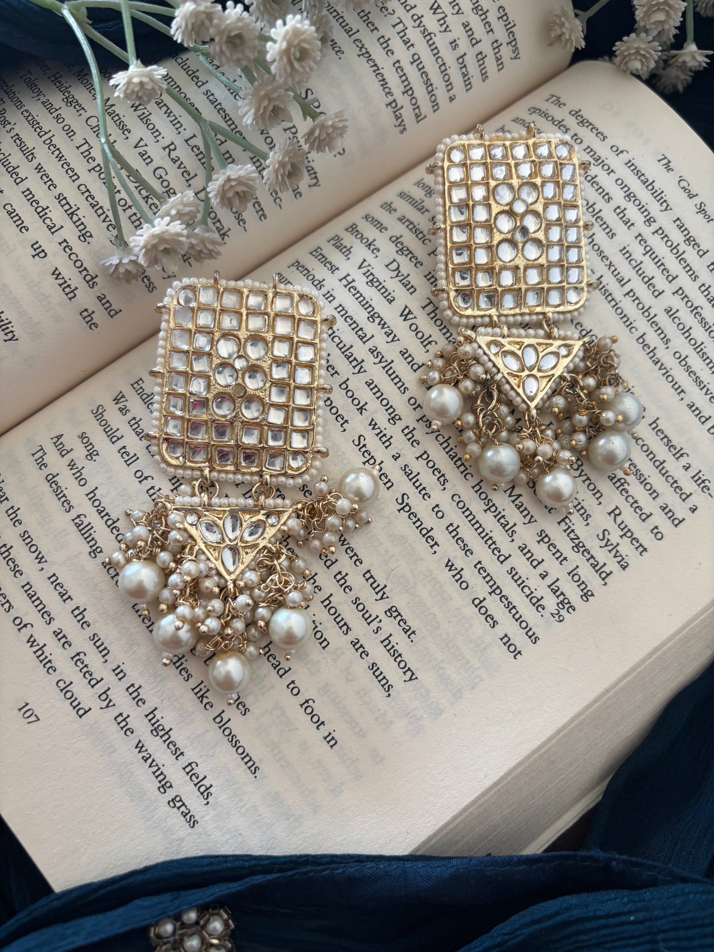 BARFI KUNDAN EARRINGS Gehnacollections