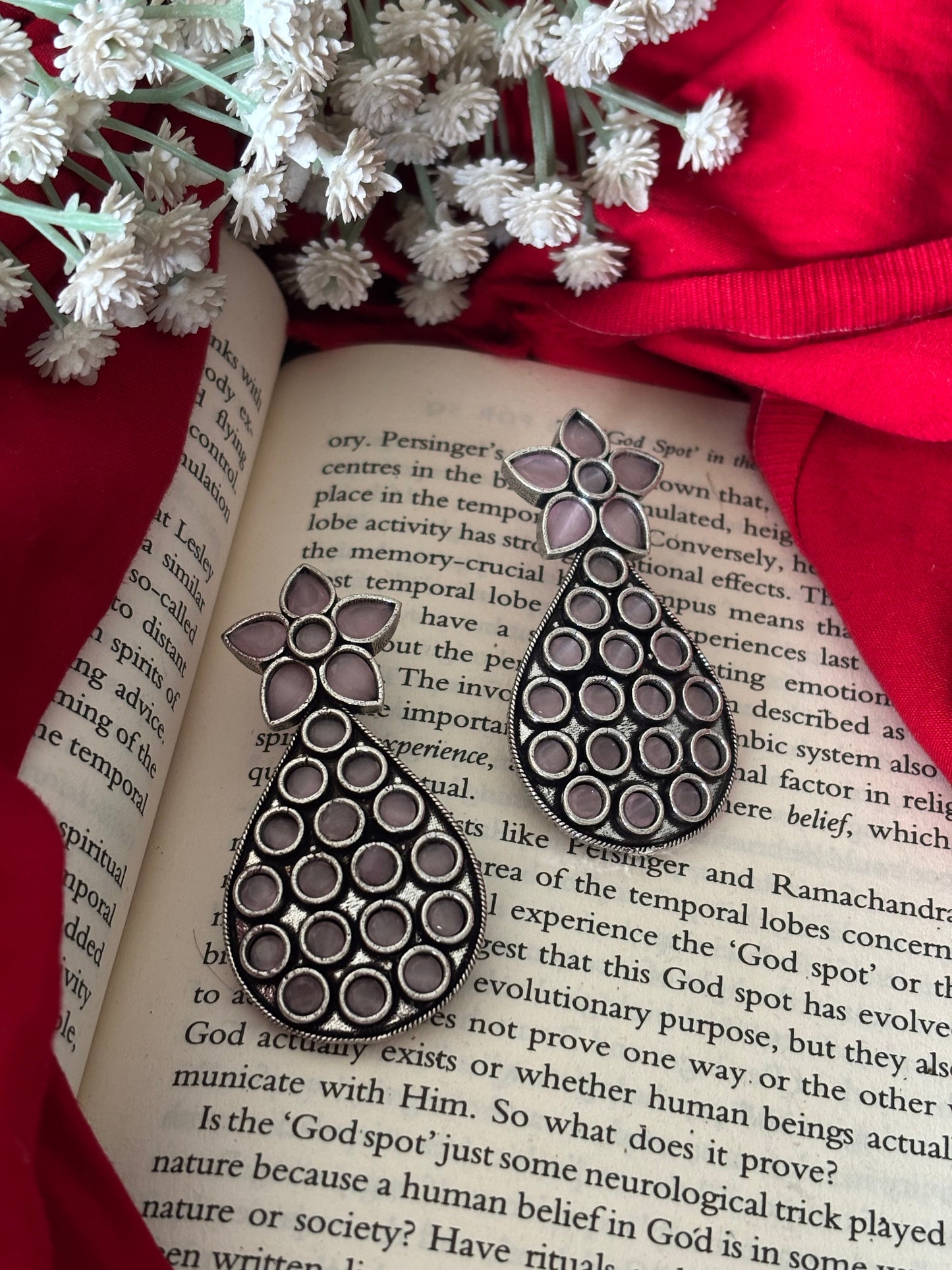 STONE FLOWER STUDS Gehnacollections