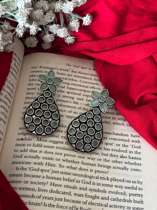 STONE FLOWER STUDS Gehnacollections