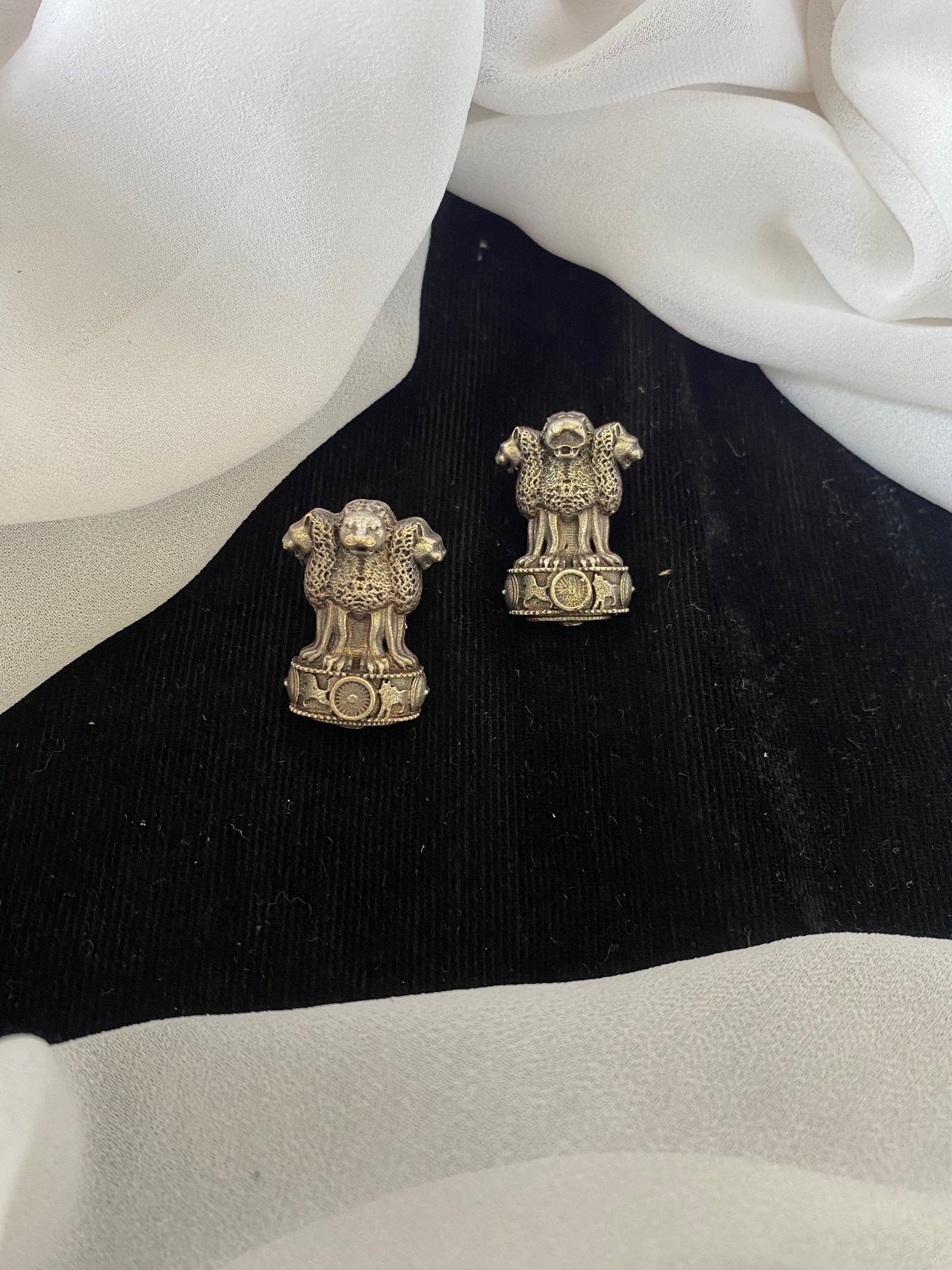 ASHOKA CHAKRA STUDS Gehnacollections