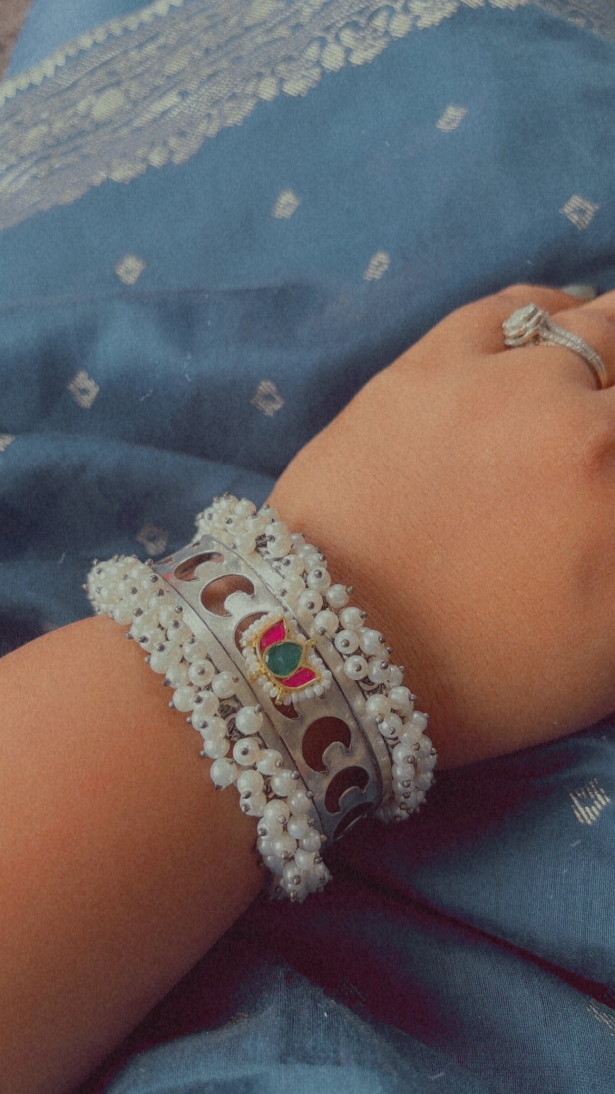 Julie pachi kundan pearl kada Gehnacollections