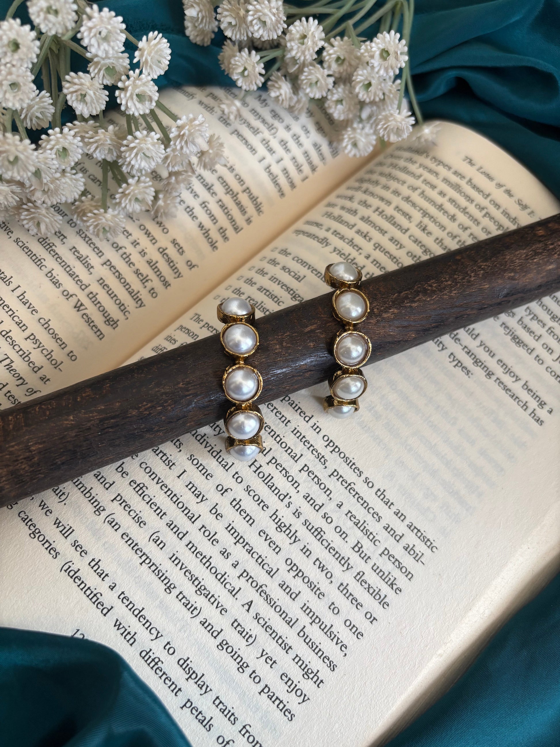 PEARL DROP HOOPS Gehnacollections