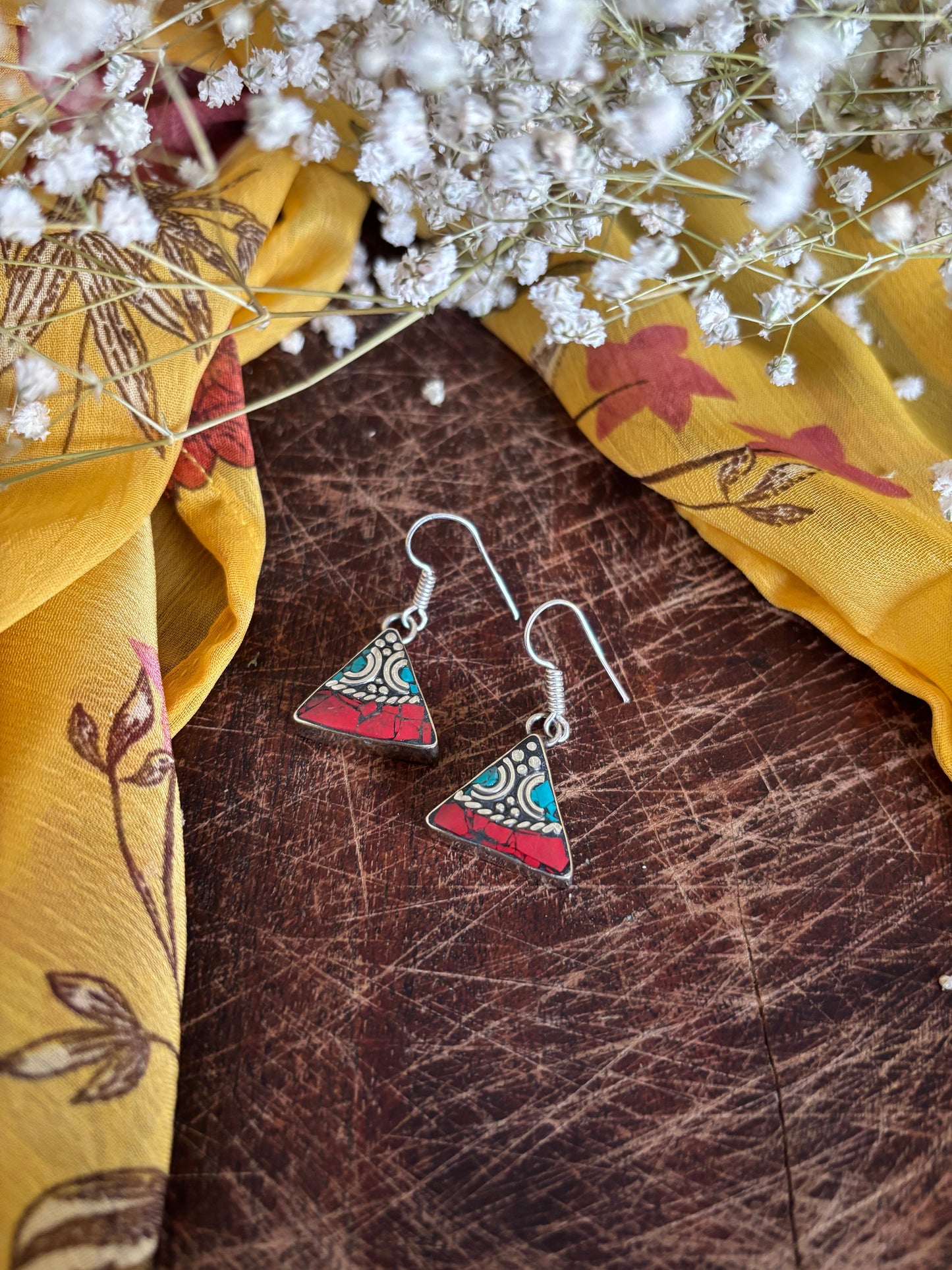Tibetan hook earrings Gehnacollections
