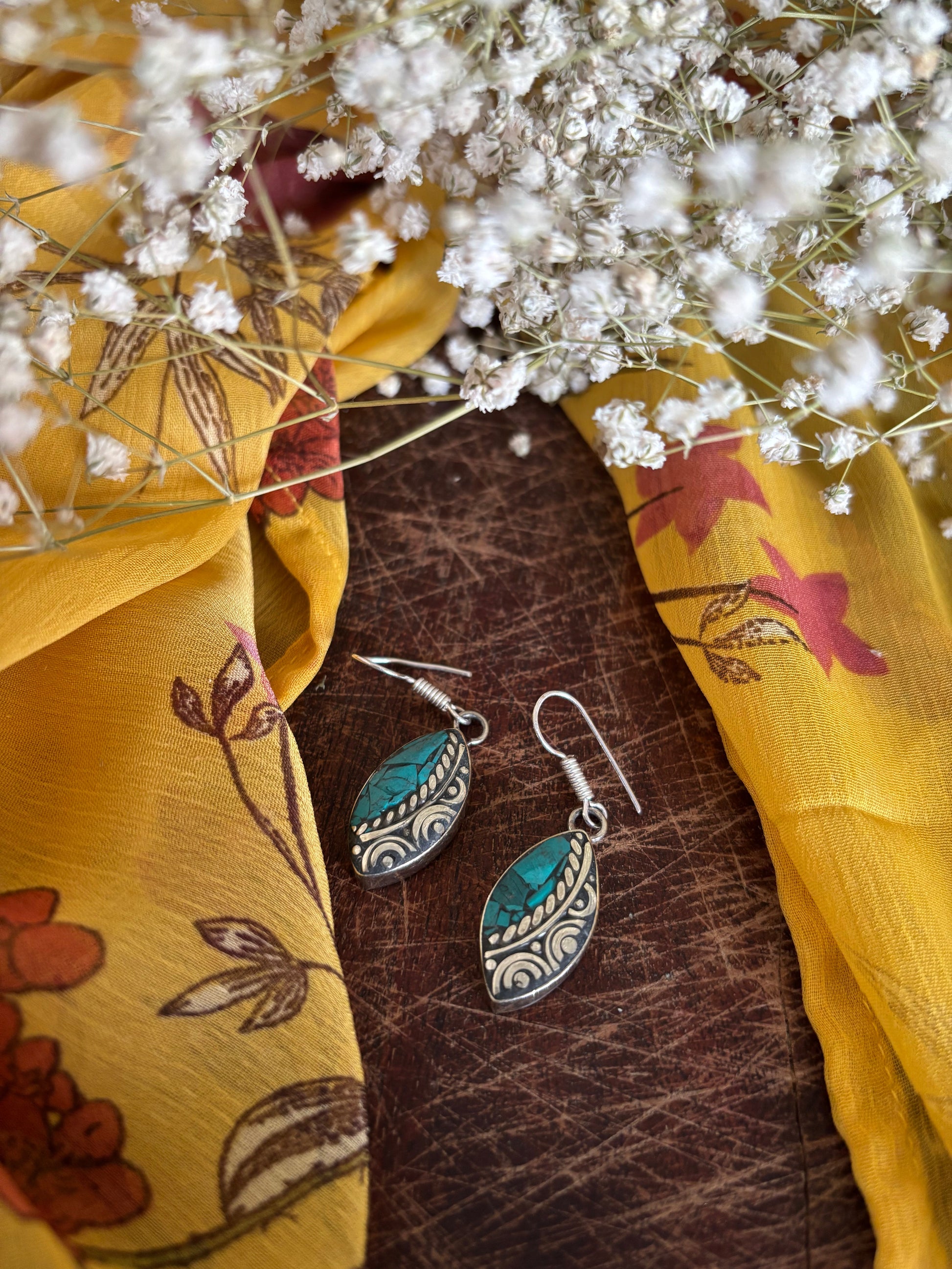 Tibetan hook earrings Gehnacollections