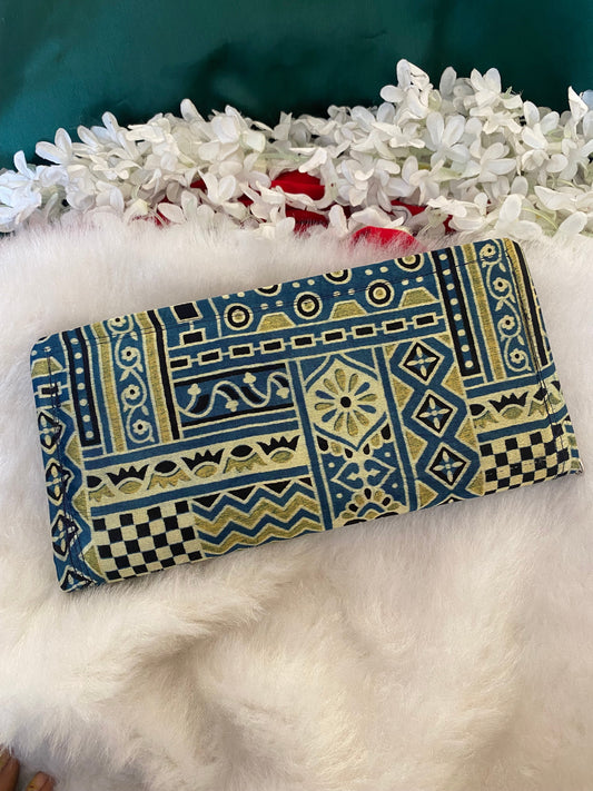 AJRAKH PRINT PURSE Gehnacollections