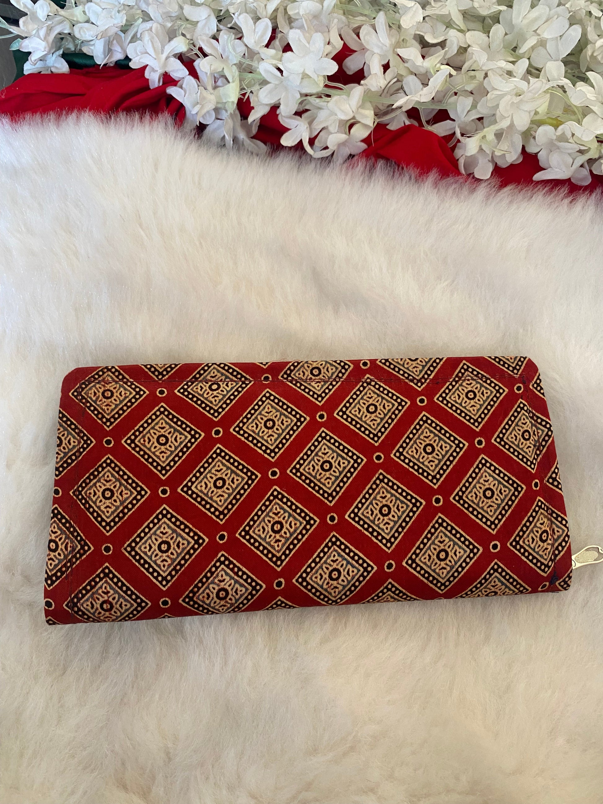 AJRAKH PRINT PURSE Gehnacollections