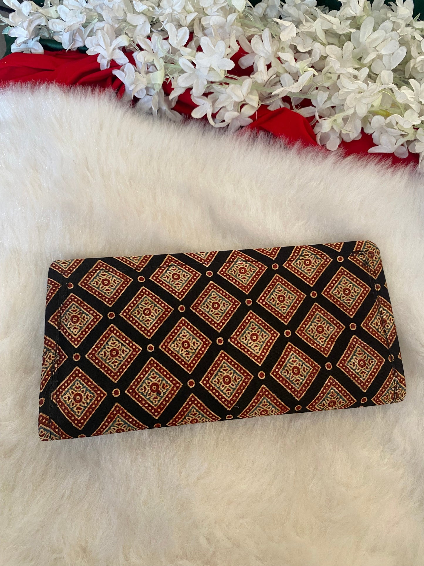 AJRAKH PRINT PURSE Gehnacollections