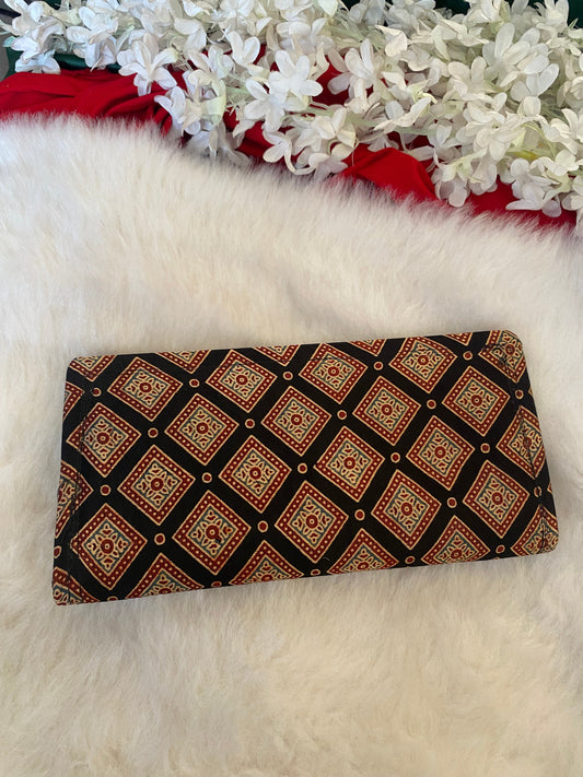 AJRAKH PRINT PURSE Gehnacollections