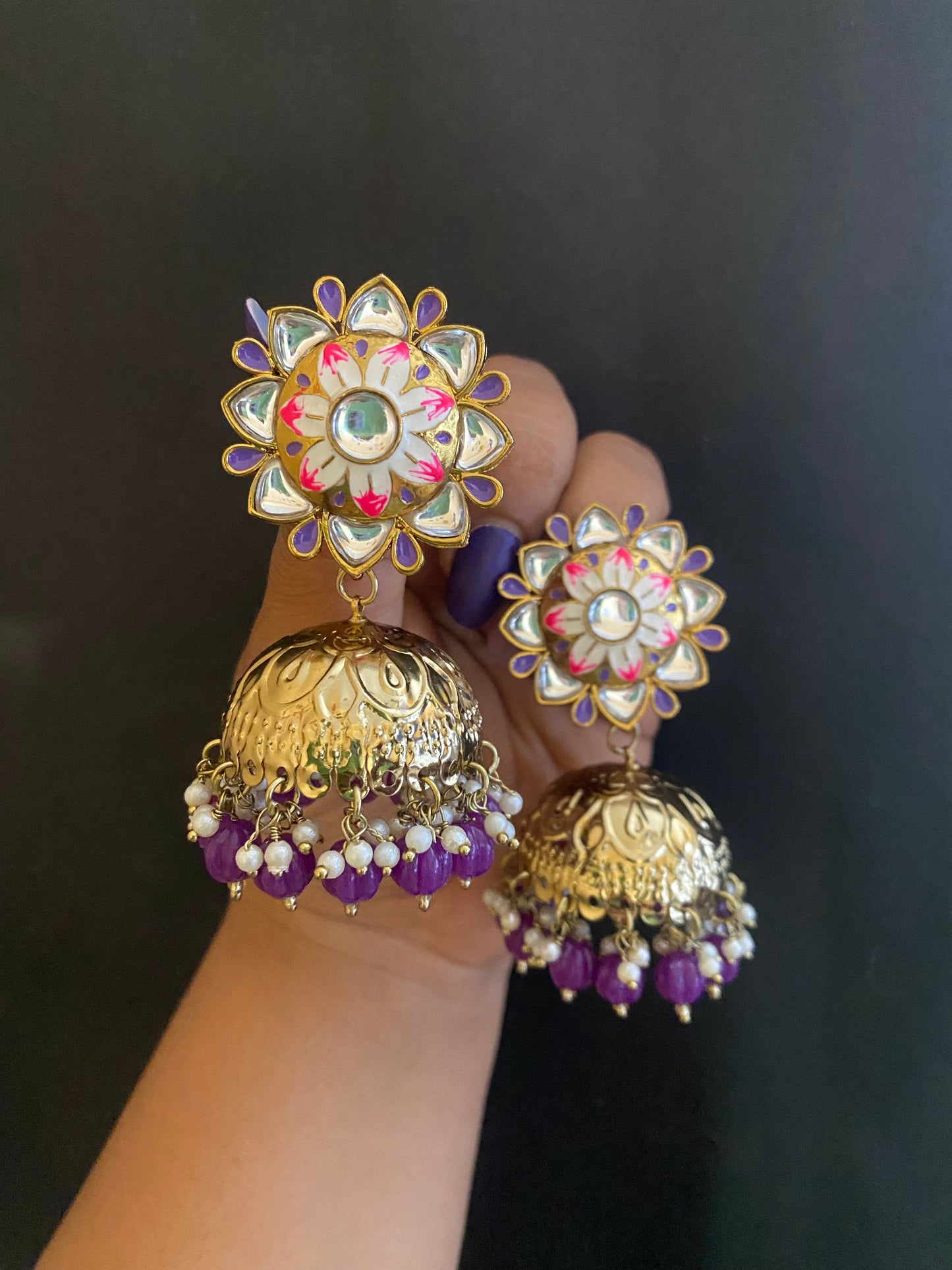 RADHIKA JHUMKA Gehnacollections