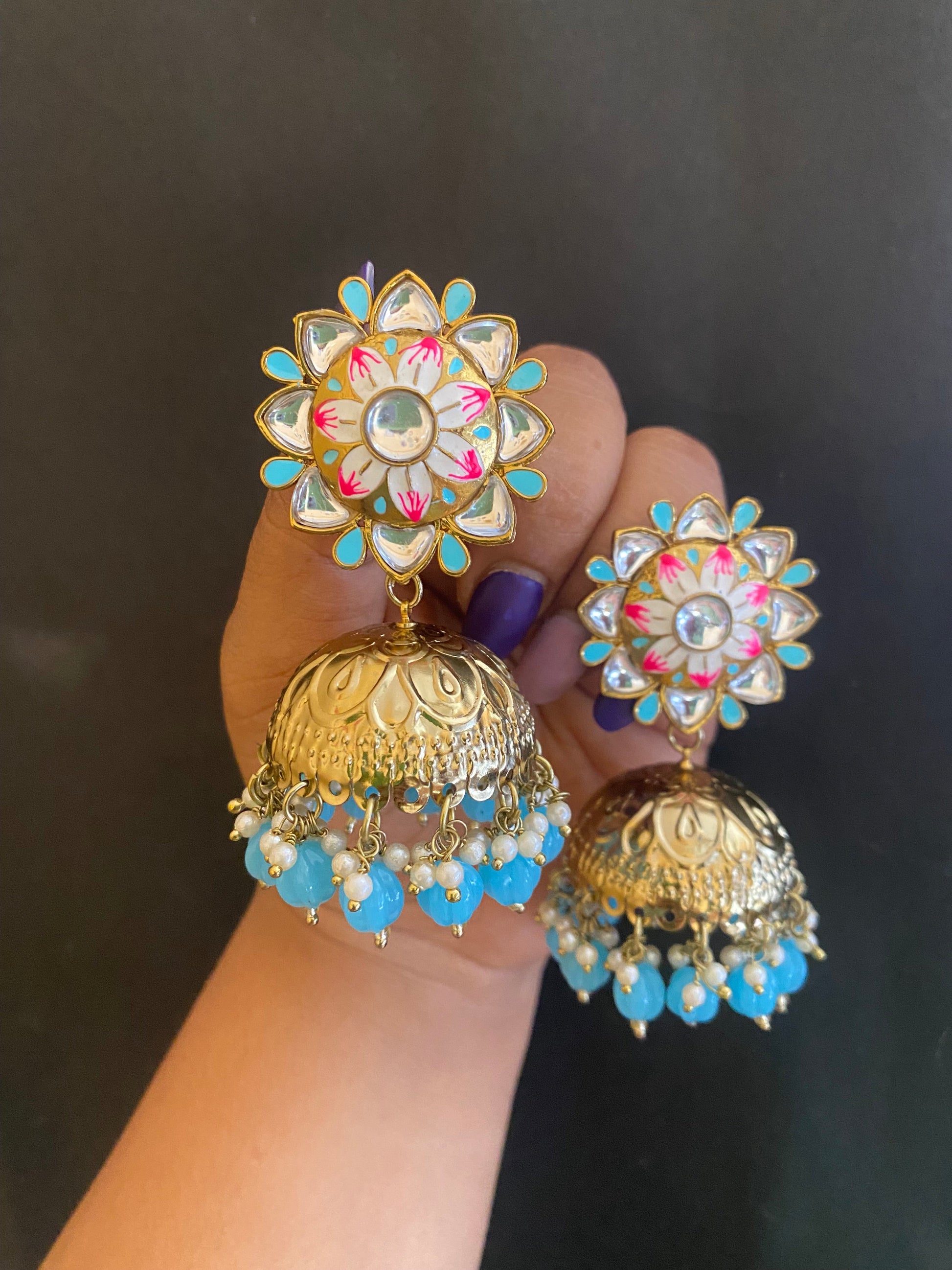 RADHIKA JHUMKA Gehnacollections