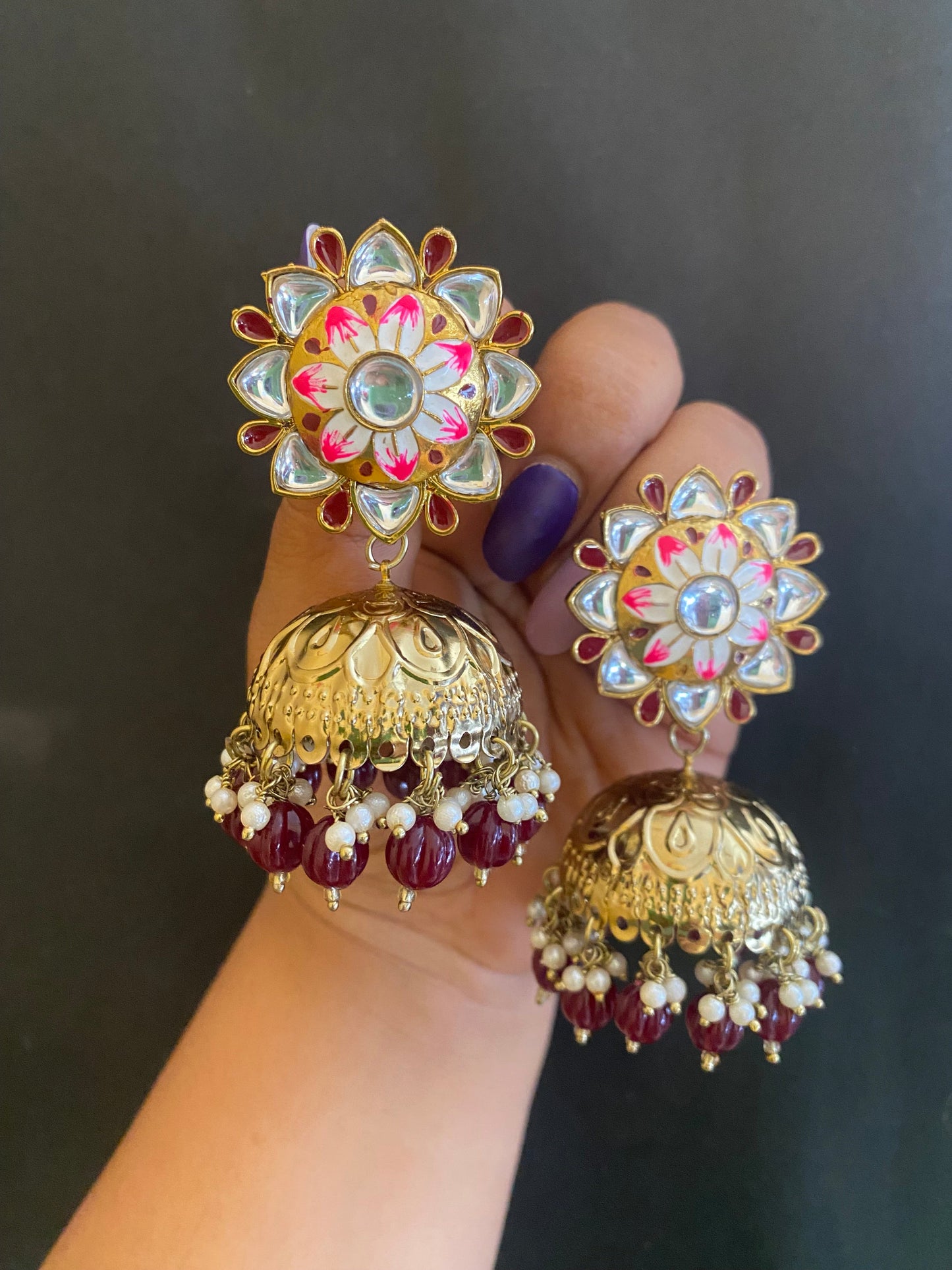 RADHIKA JHUMKA Gehnacollections
