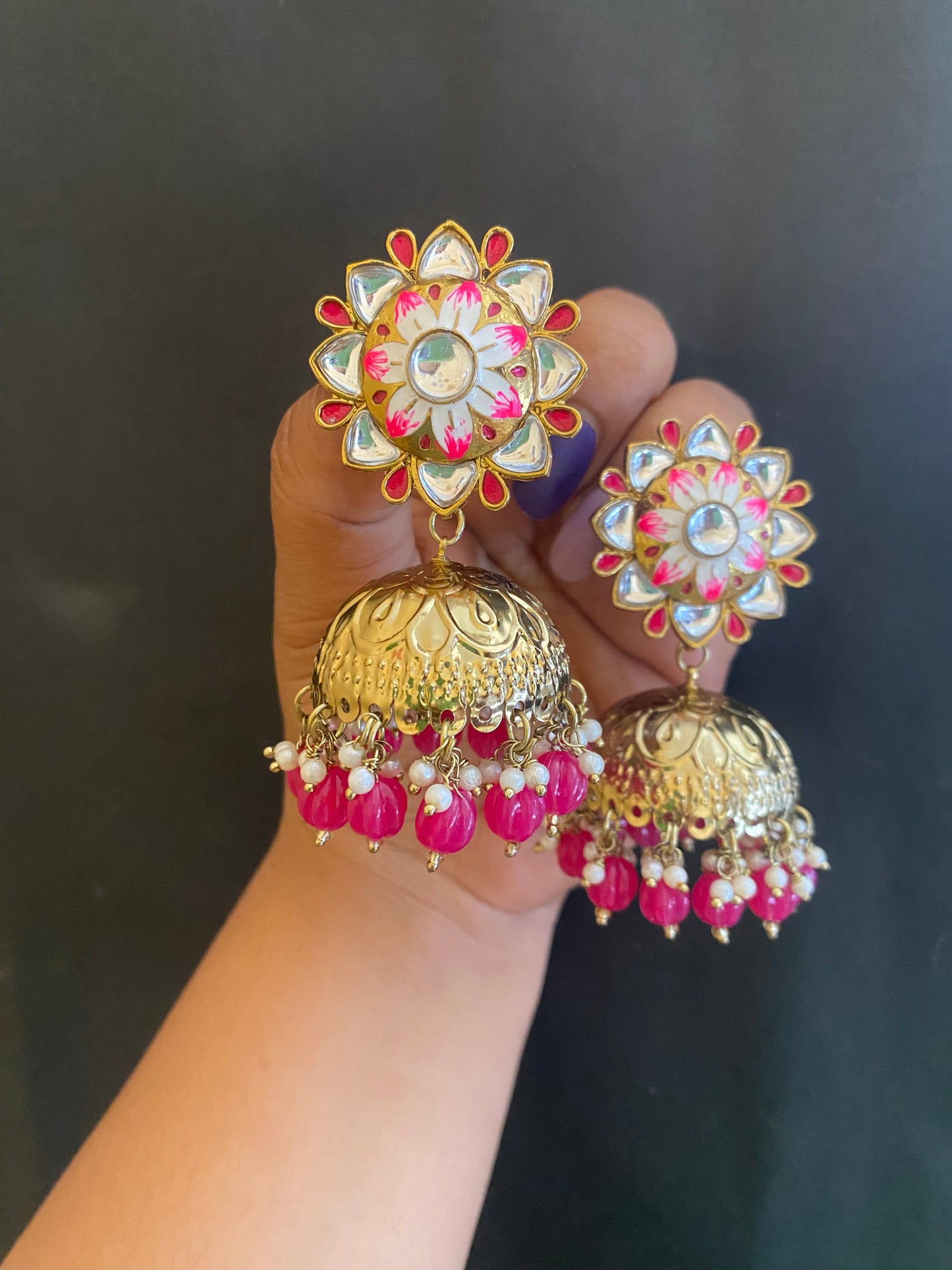 RADHIKA JHUMKA Gehnacollections