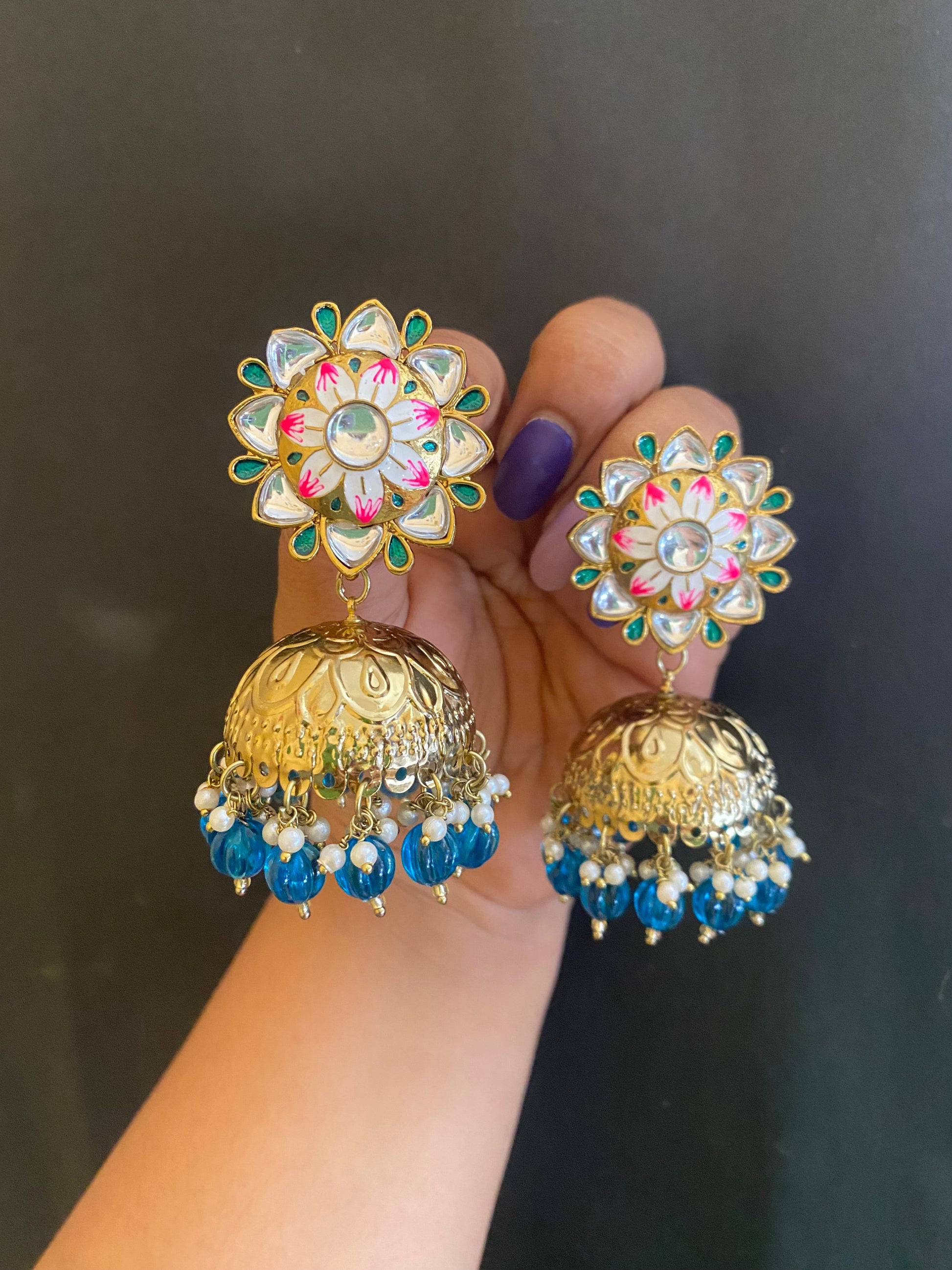 RADHIKA JHUMKA Gehnacollections