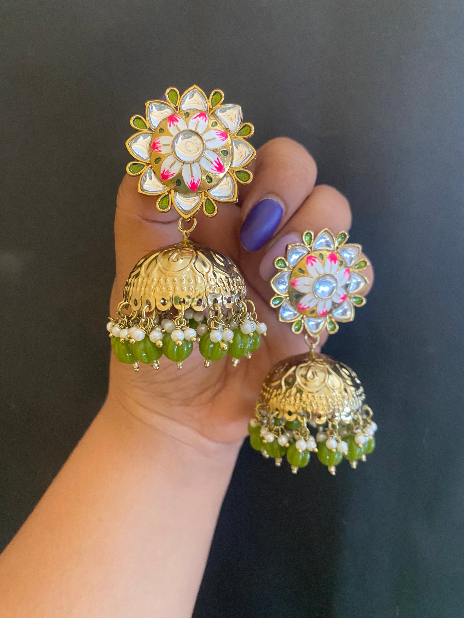 RADHIKA JHUMKA Gehnacollections