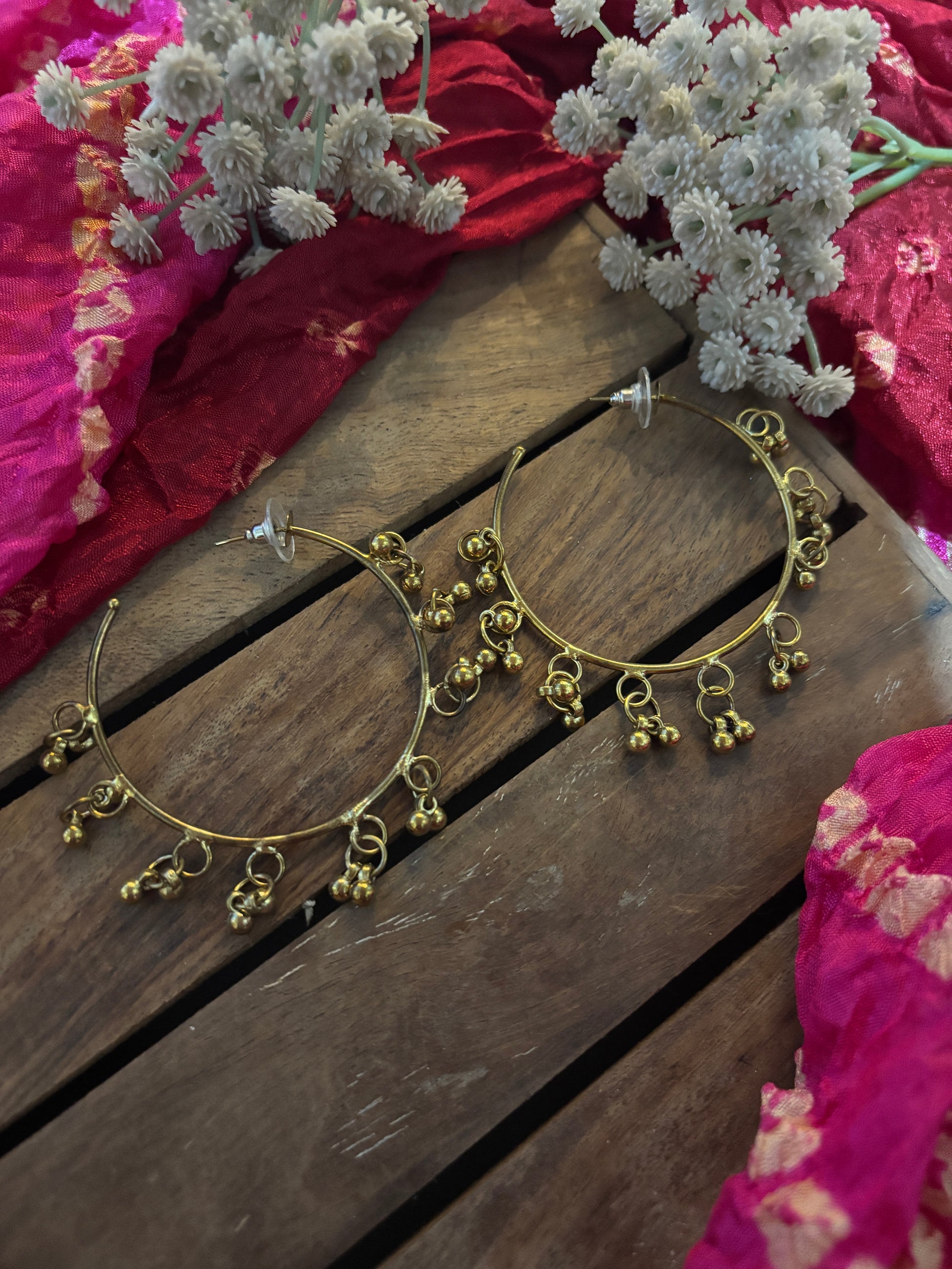 Golden ghunghroo hoops Gehnacollections