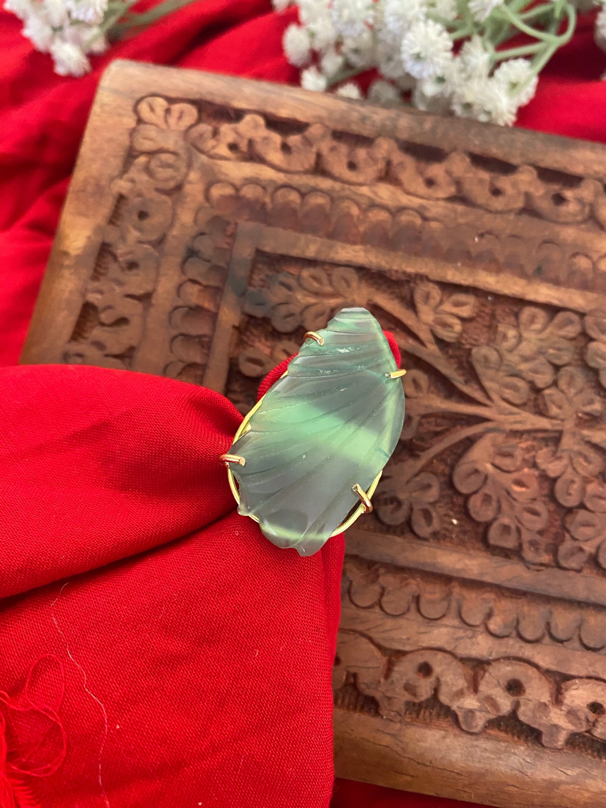 CARVING STONE RING Gehnacollections