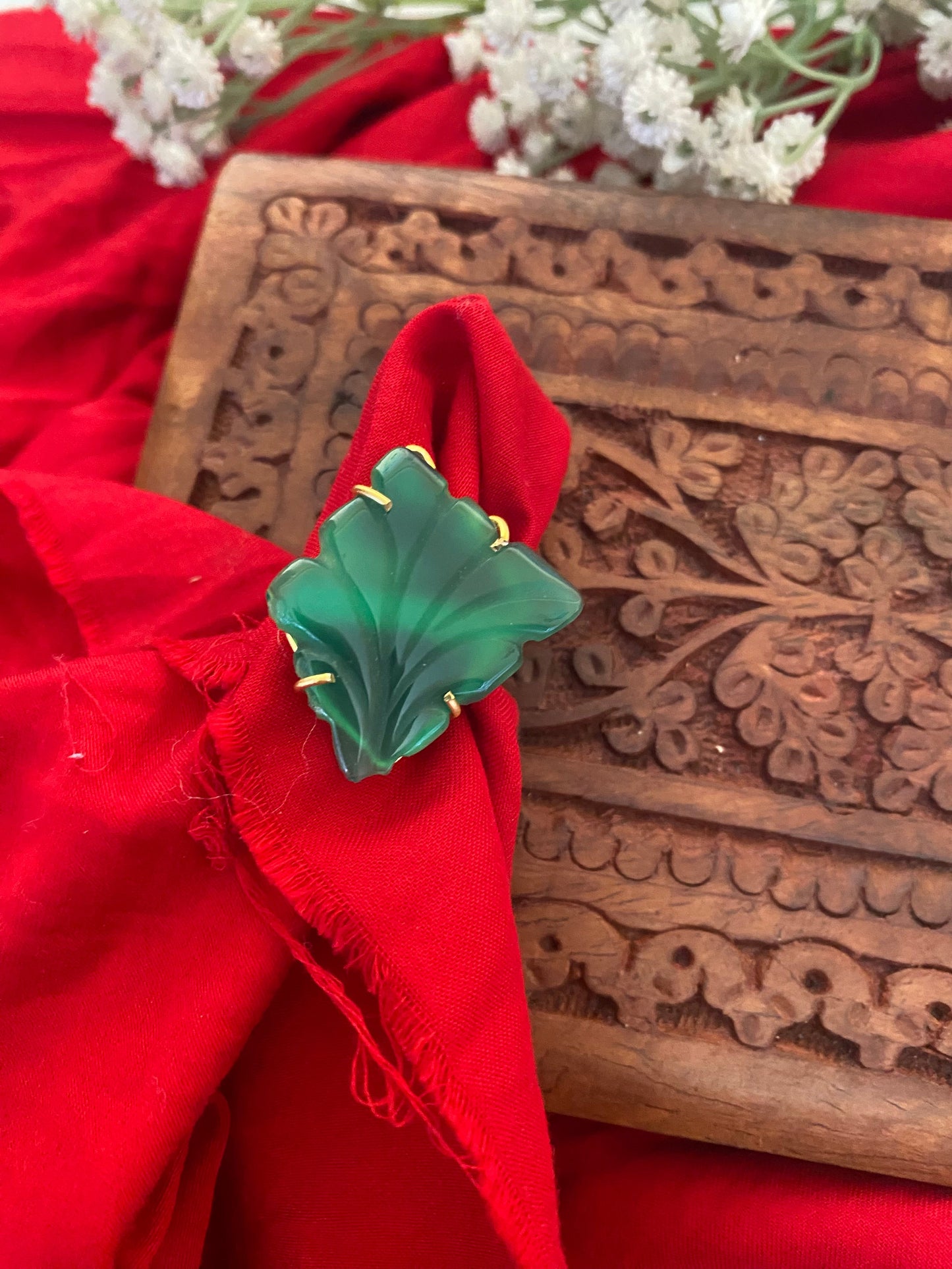 CARVING STONE RING Gehnacollections