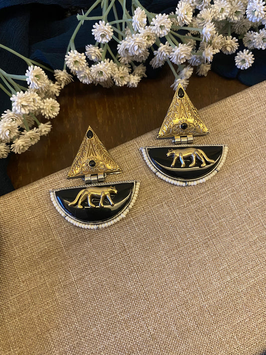 SABYASACHI DUAL TONE EARRINGS Gehnacollections