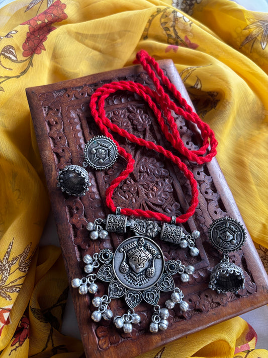 Thread Durga Necklace Set Gehnacollections