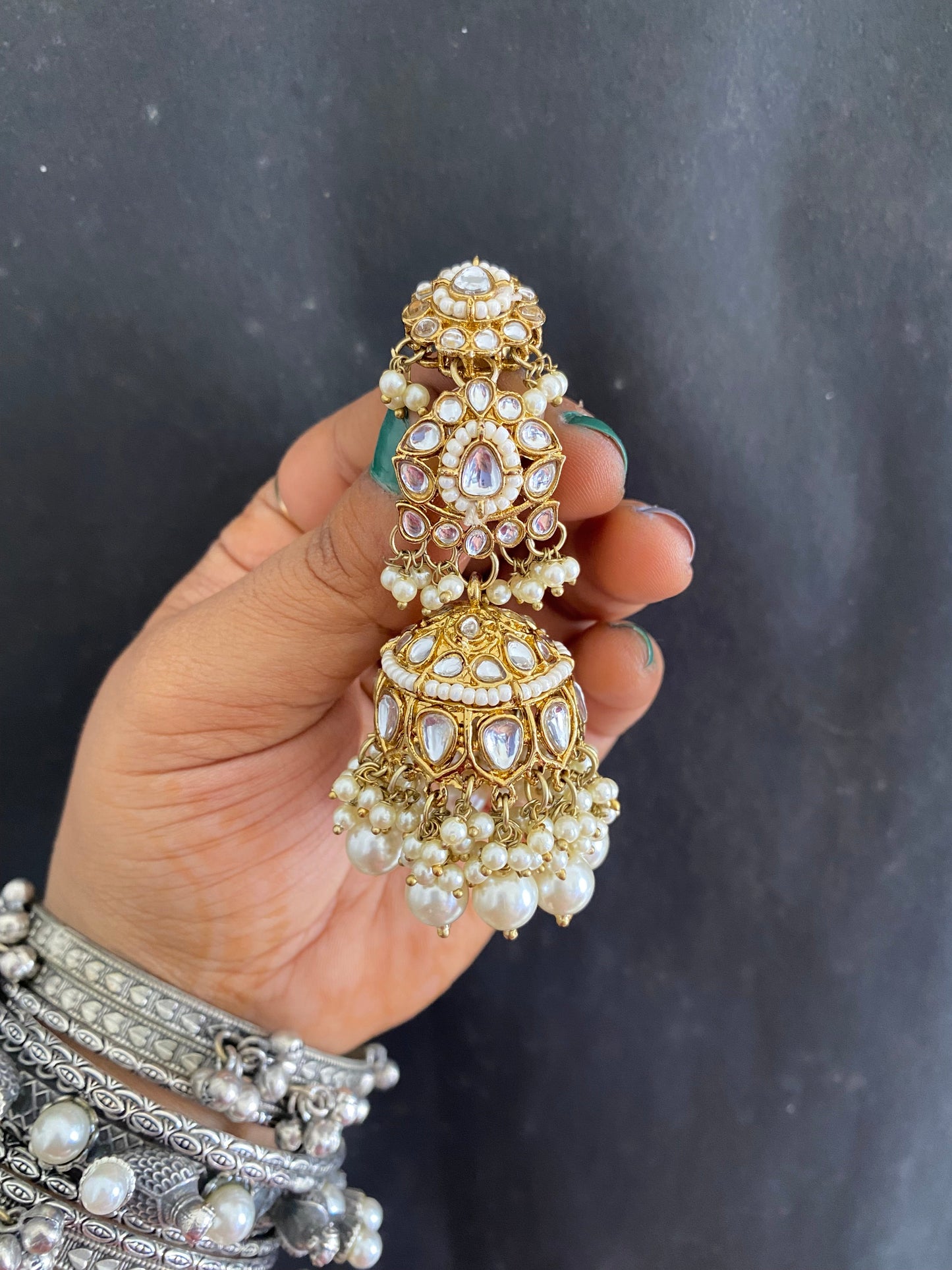 ALISHA JHUMKA WITH KAAN CHAIN Gehnacollections