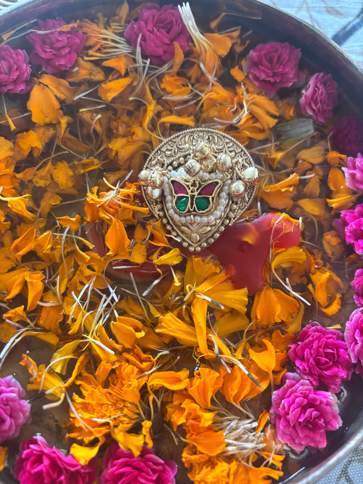 Titli pachi kundan Ring Gehna Collections