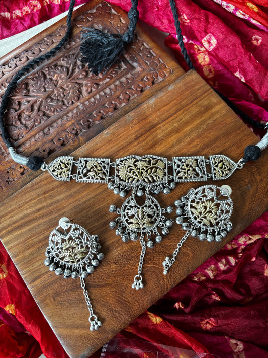 Sharabani Dual tone Choker Set Gehnacollections
