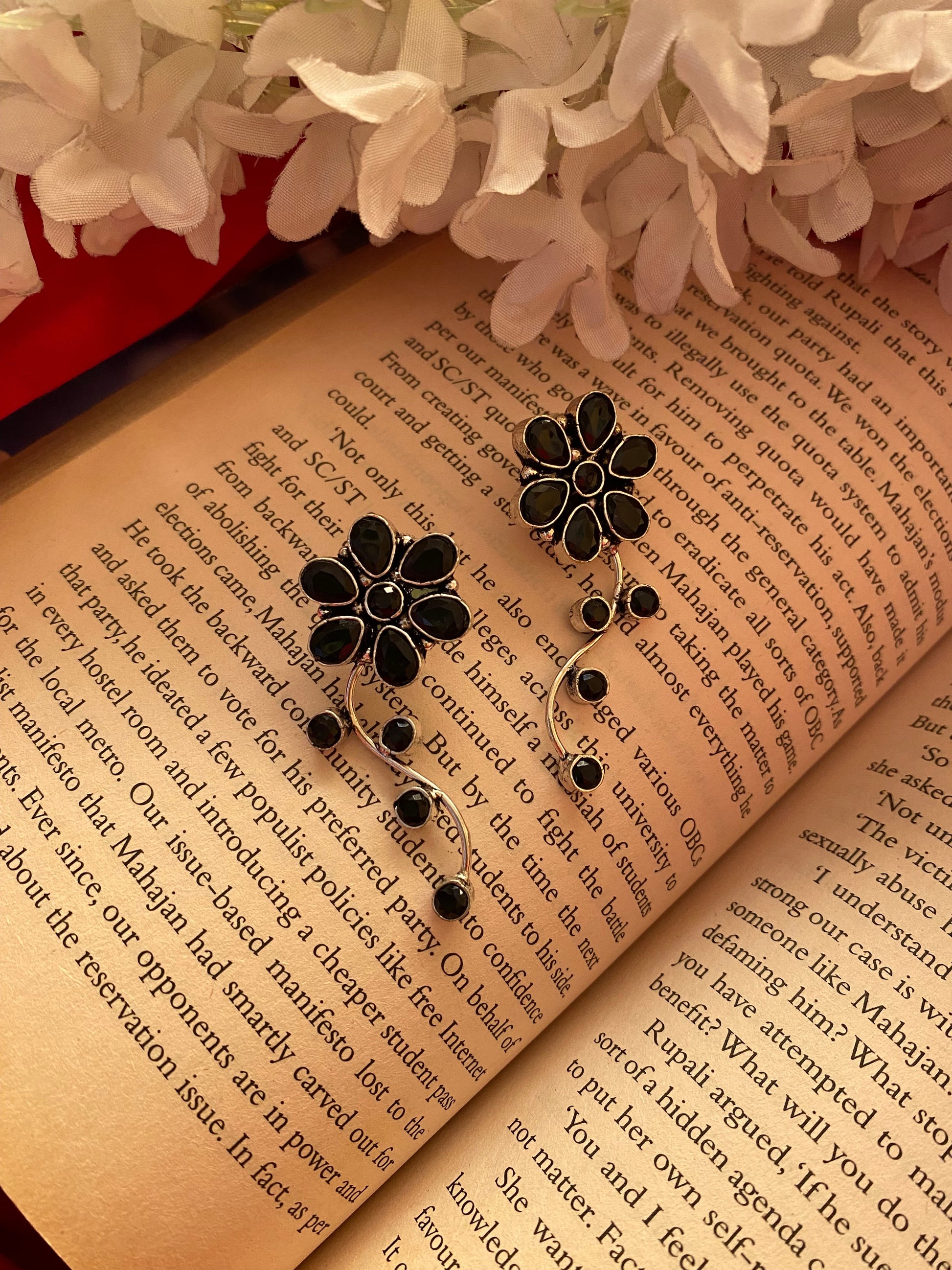 FLOWER STONE STUDS Gehnacollections