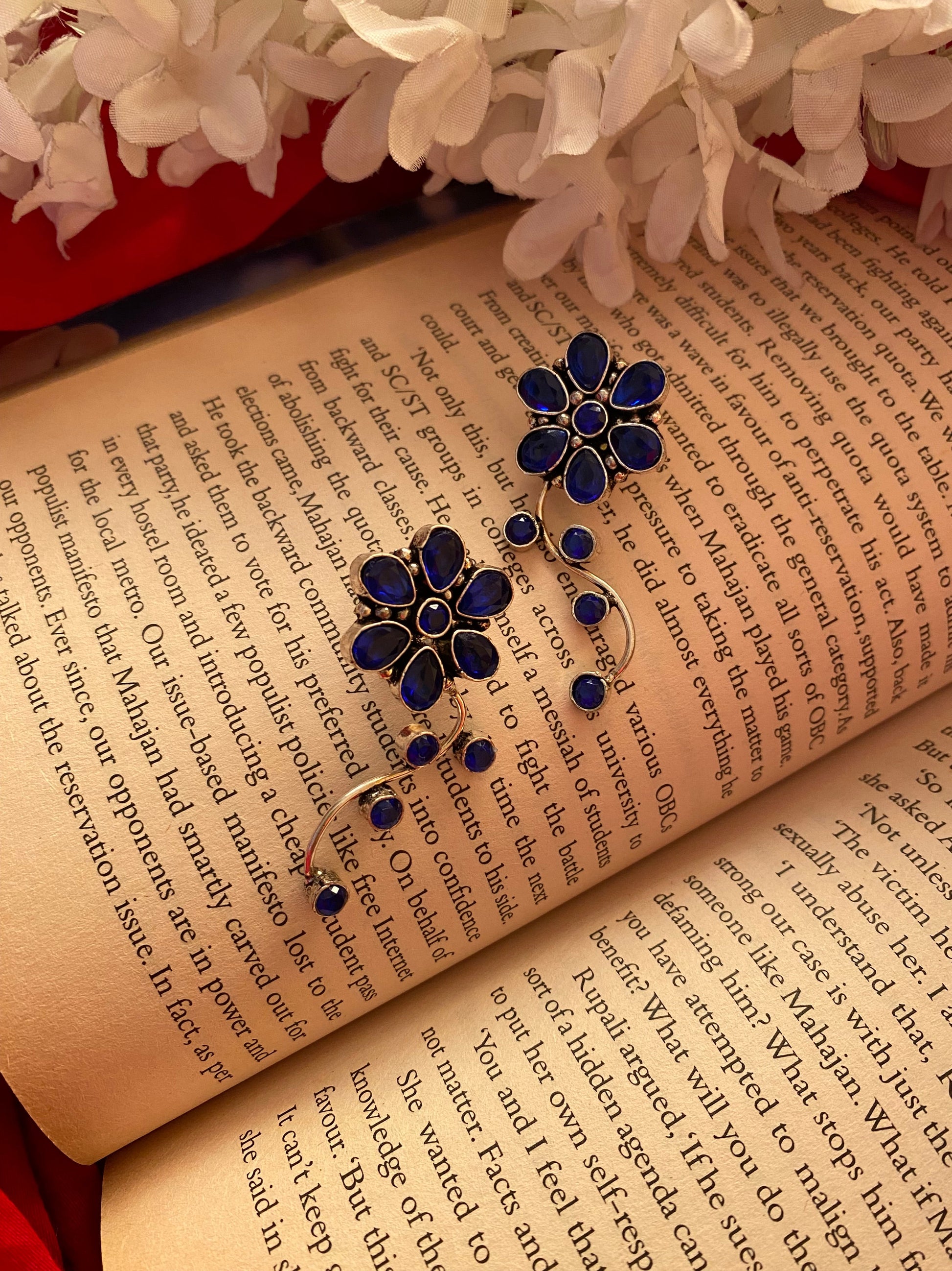 FLOWER STONE STUDS Gehnacollections