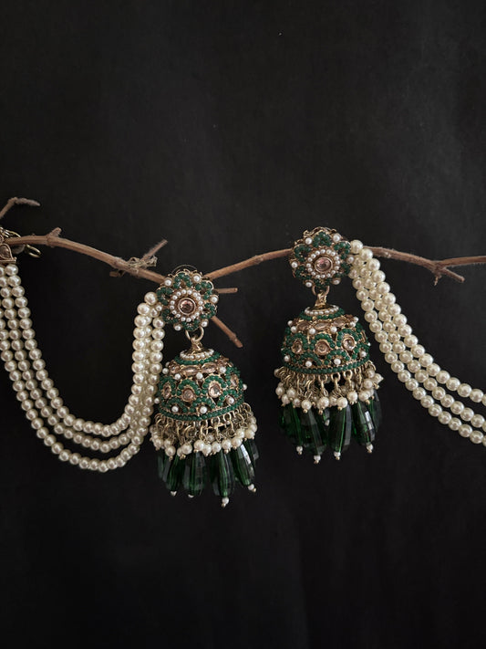 ABHISHIKTA JHUMKA WITH MAANGTIKA Gehnacollections