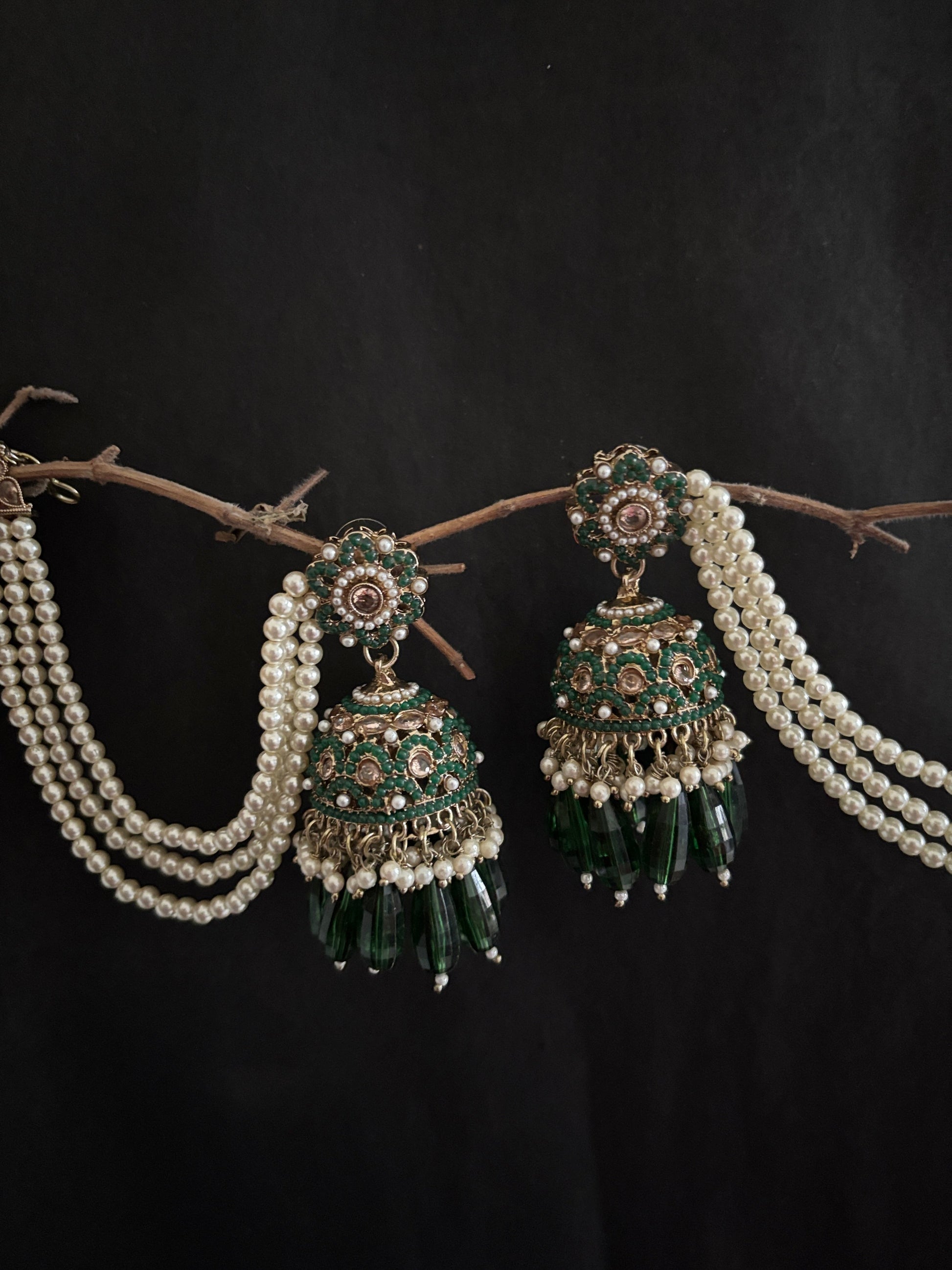 ABHISHIKTA JHUMKA WITH MAANGTIKA Gehnacollections