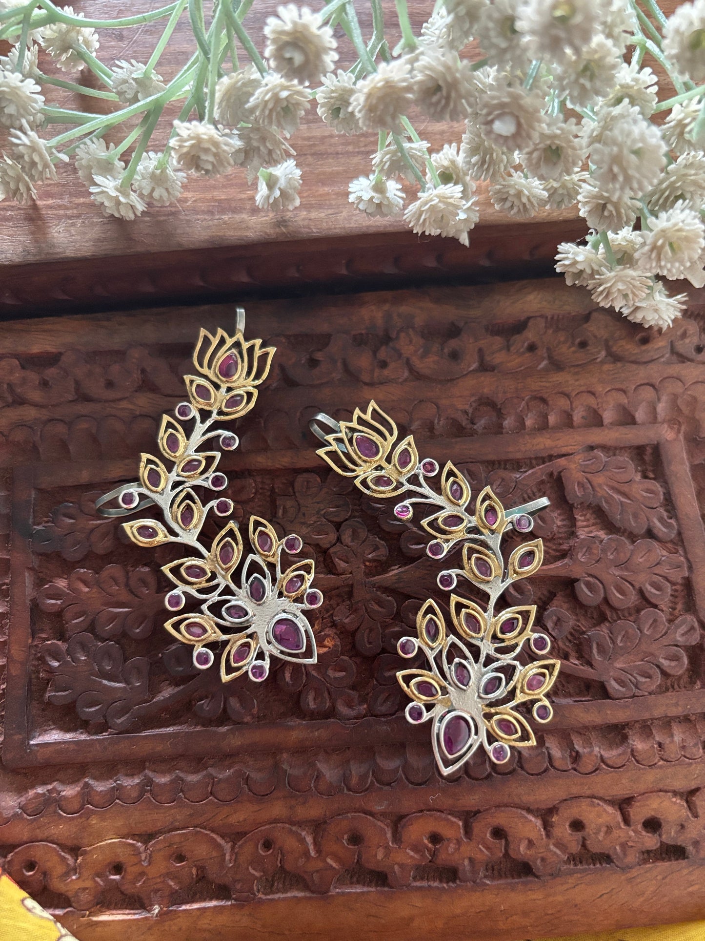 MOR STONE DUAL TONE EARCUFF Gehnacollections