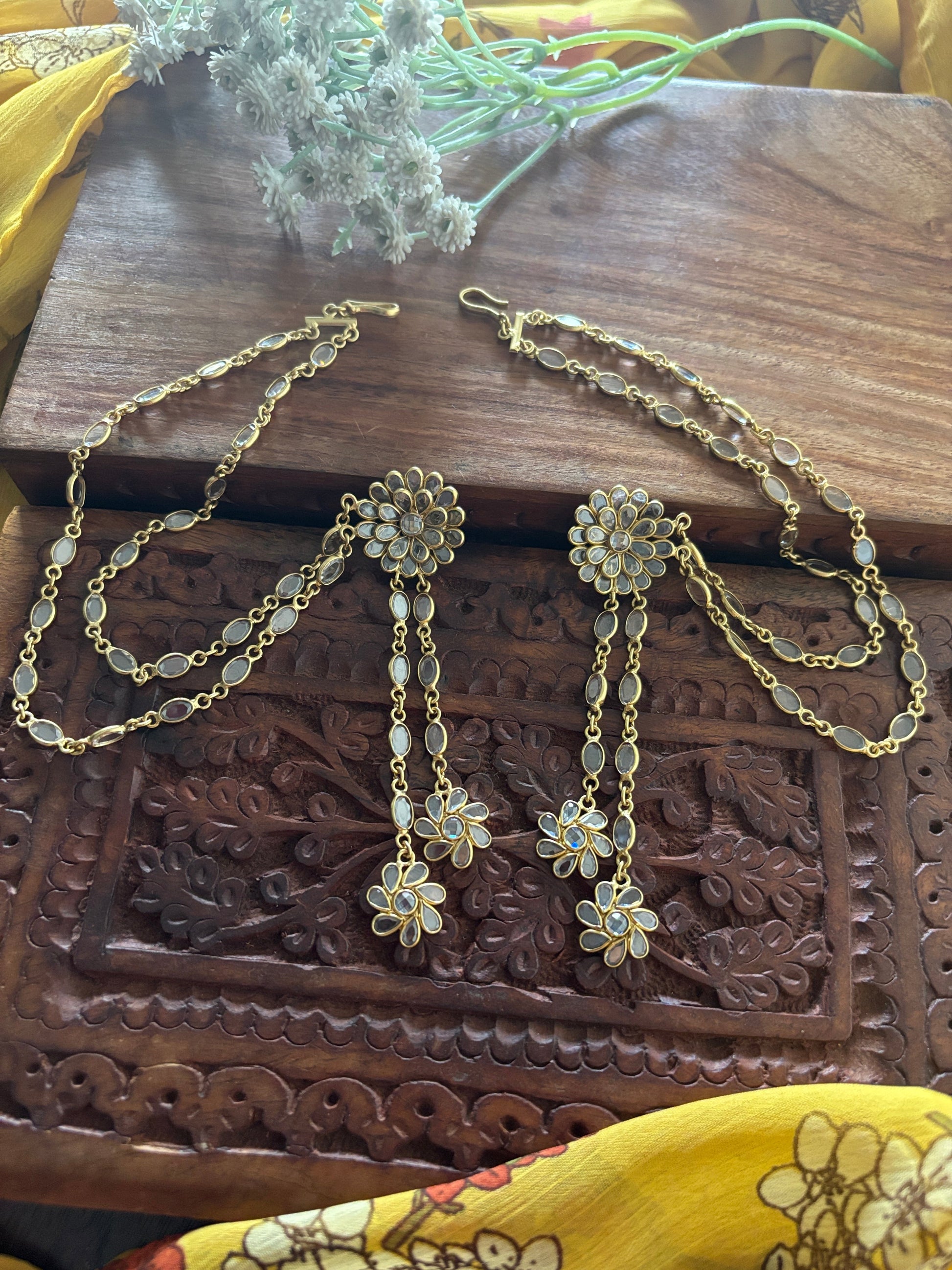 SHYLA INSPIRED EARRINGS WITH KAANCHAIN Gehnacollections