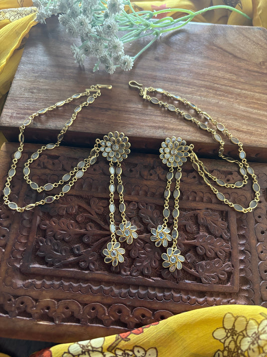 SHYLA INSPIRED EARRINGS WITH KAANCHAIN Gehnacollections