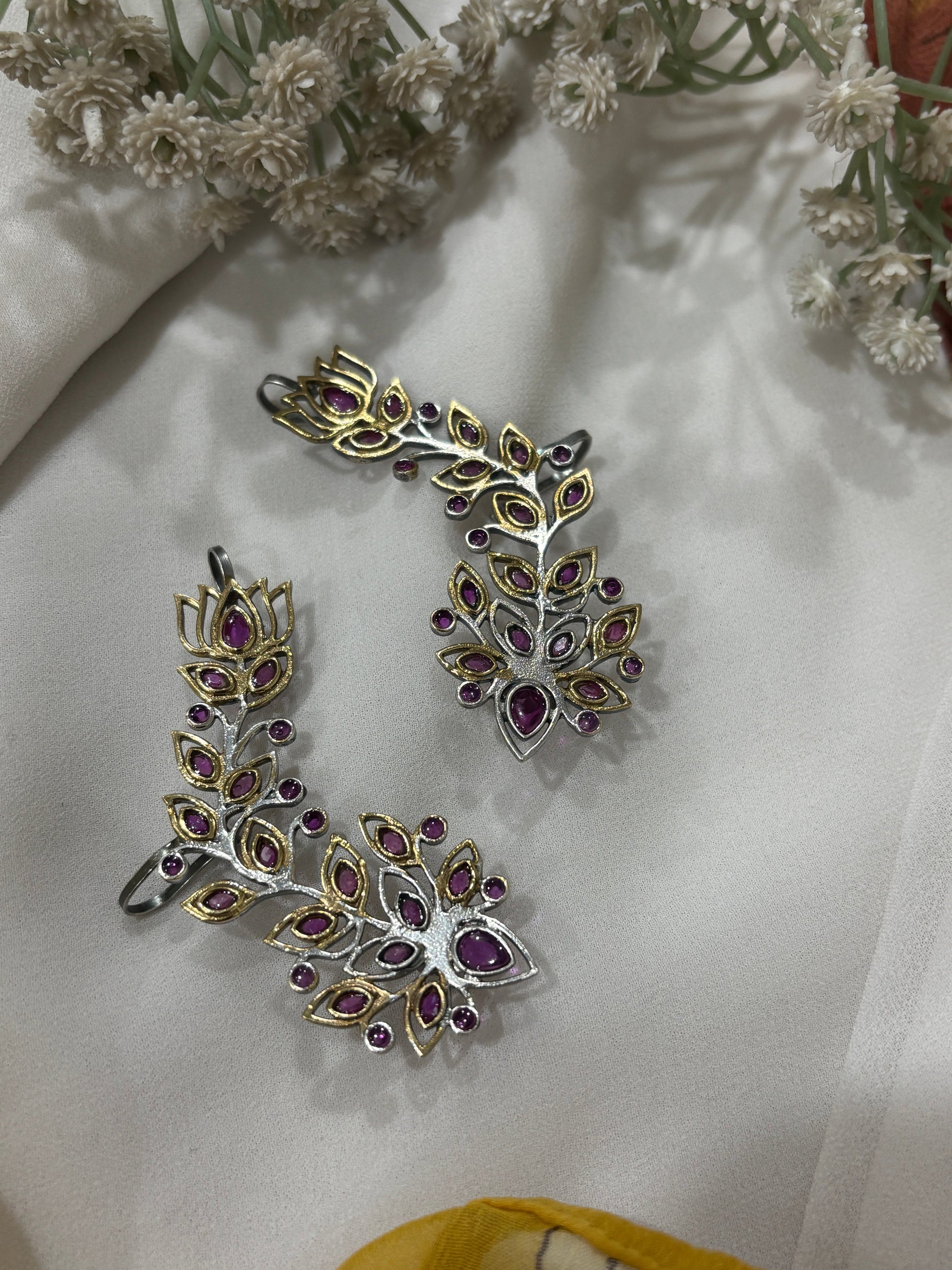 MOR STONE DUAL TONE EARCUFF Gehnacollections