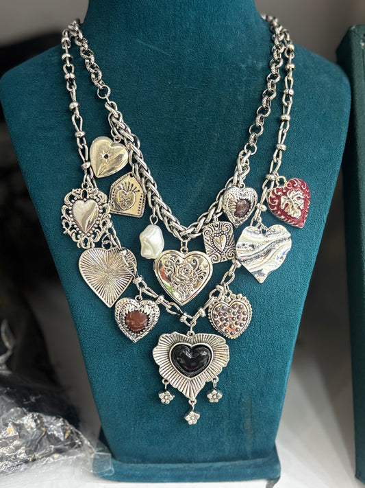 Layer chain charm necklace Gehnacollections