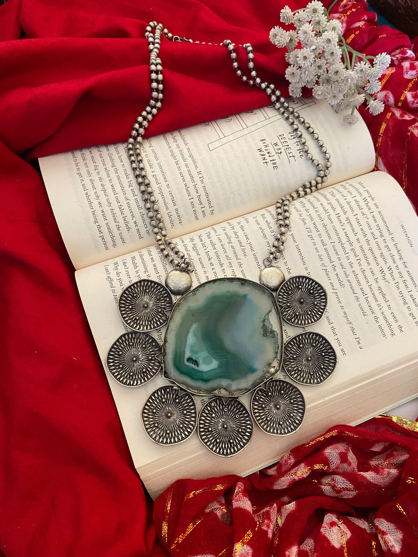 UNFINISHED STONE LONG NECKLACE Gehnacollections