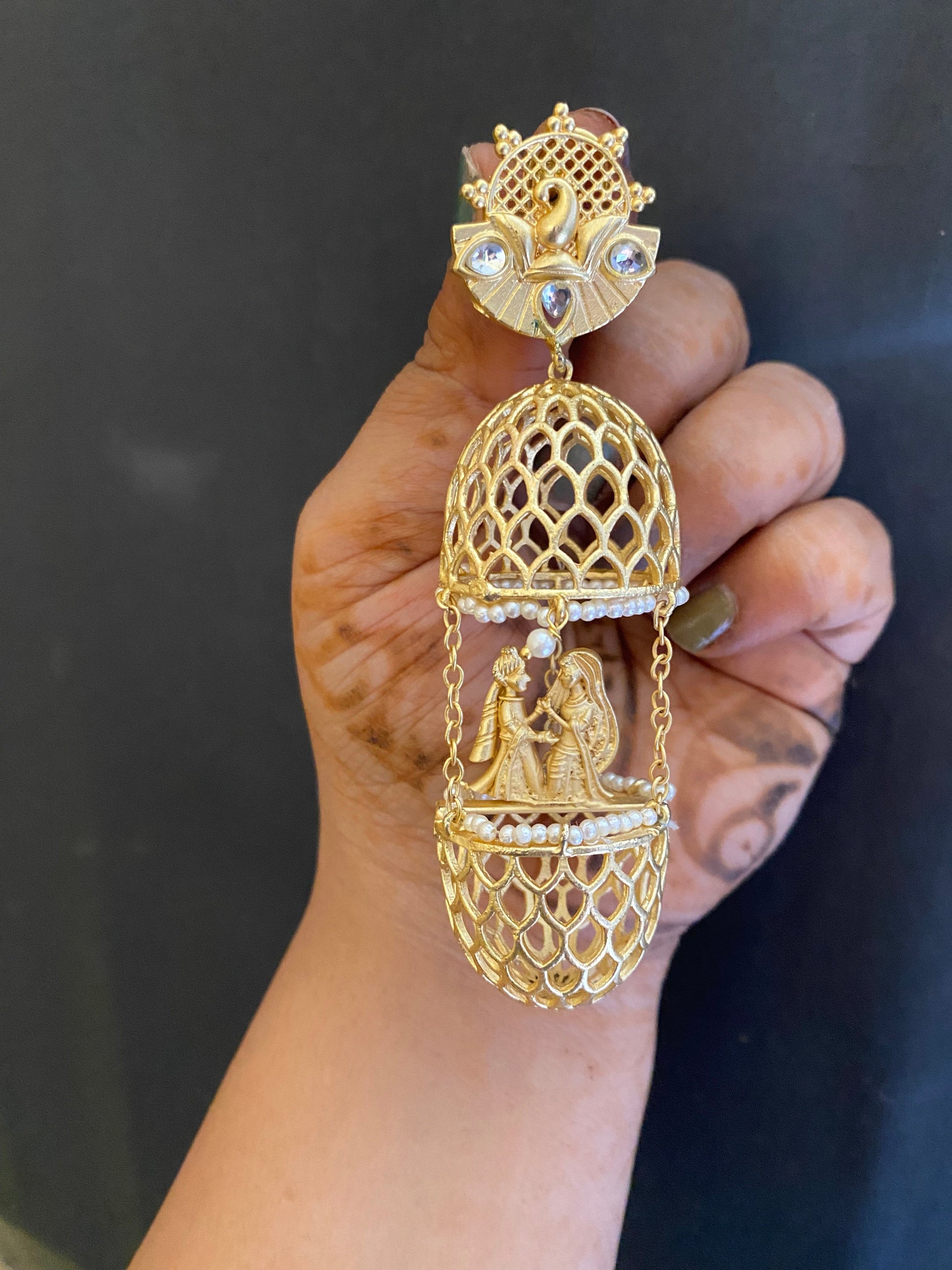 BRASS JHUMKA Gehnacollections