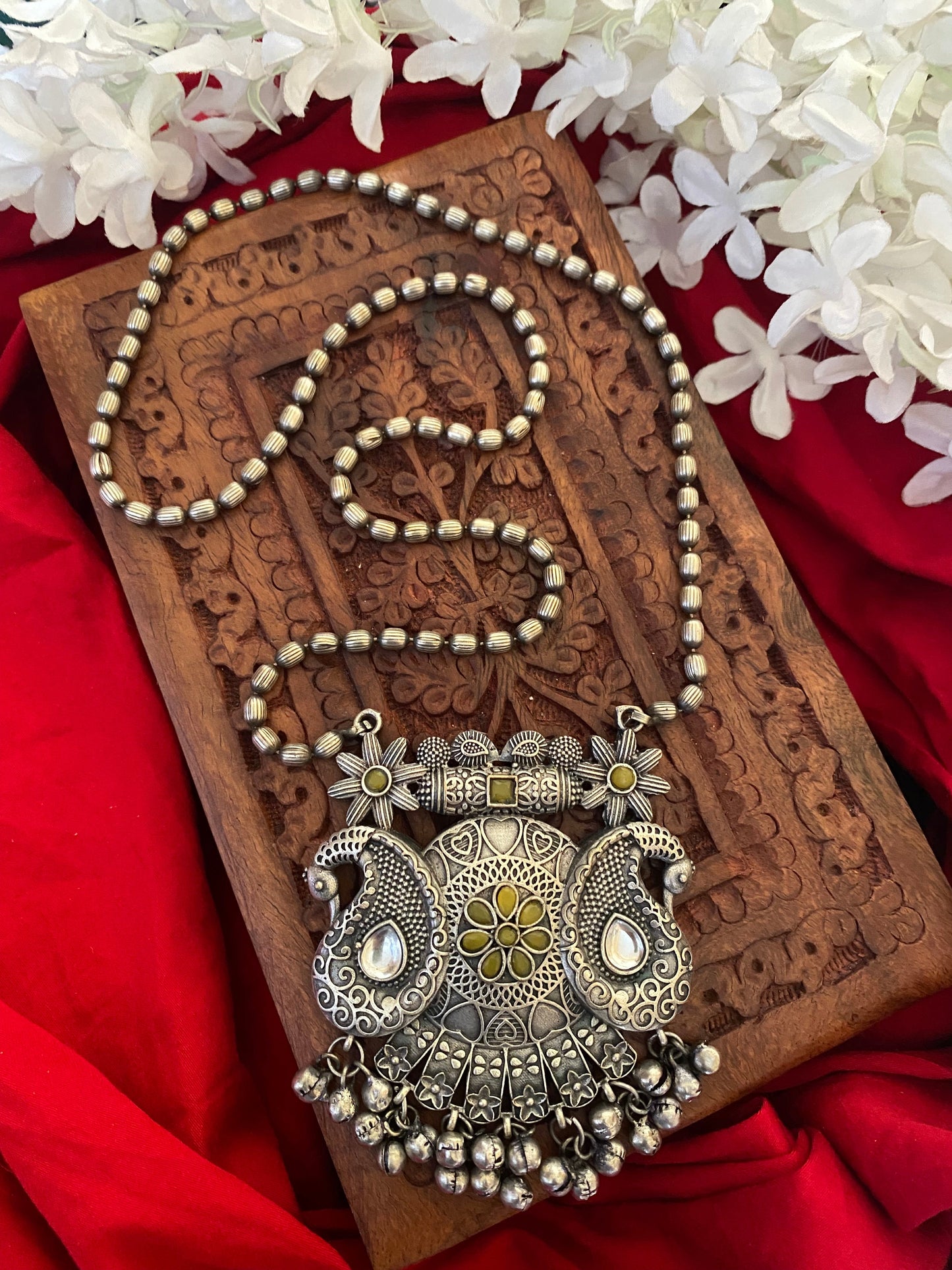 MAYUR LONG NECKLACE Gehnacollections