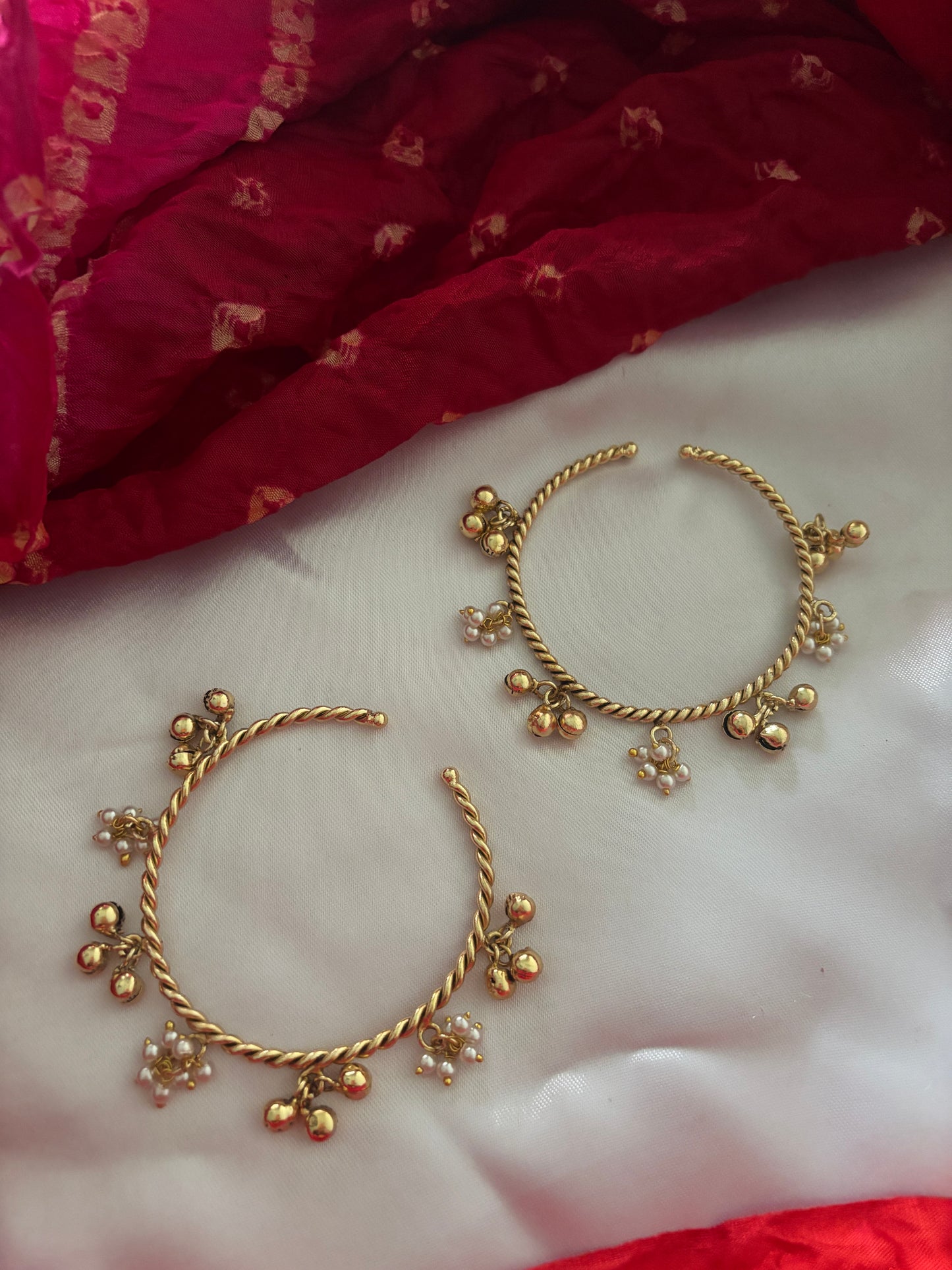 Ghunghroo and pearl bangles Gehnacollections