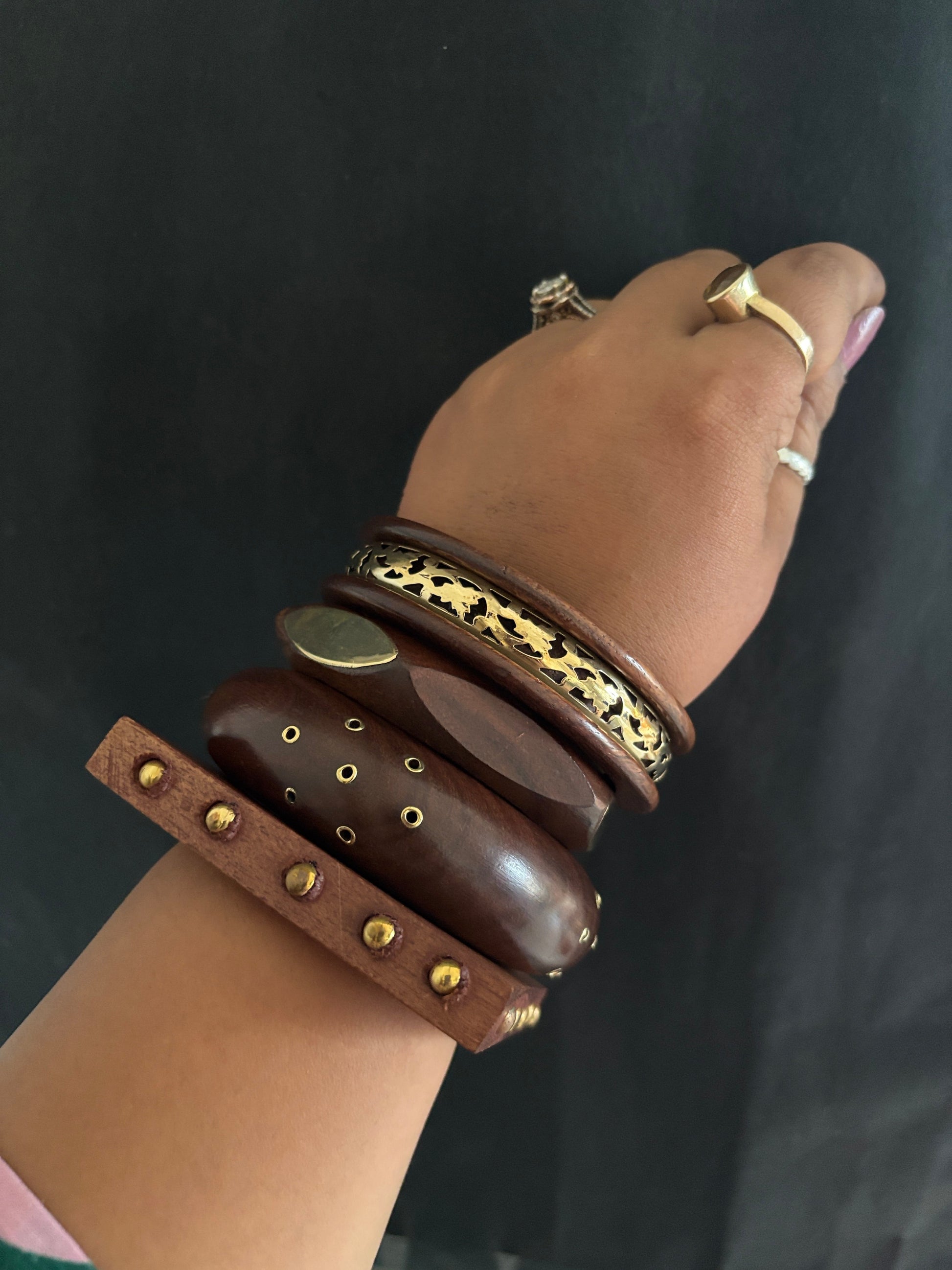 Wooden Kada Stack Gehnacollections