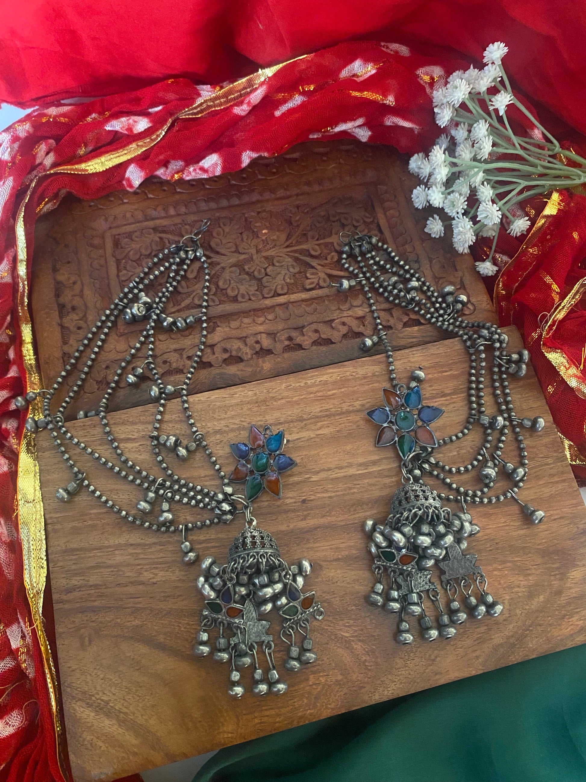 SANIYA KAAN CHAIN JHUMKA Gehnacollections