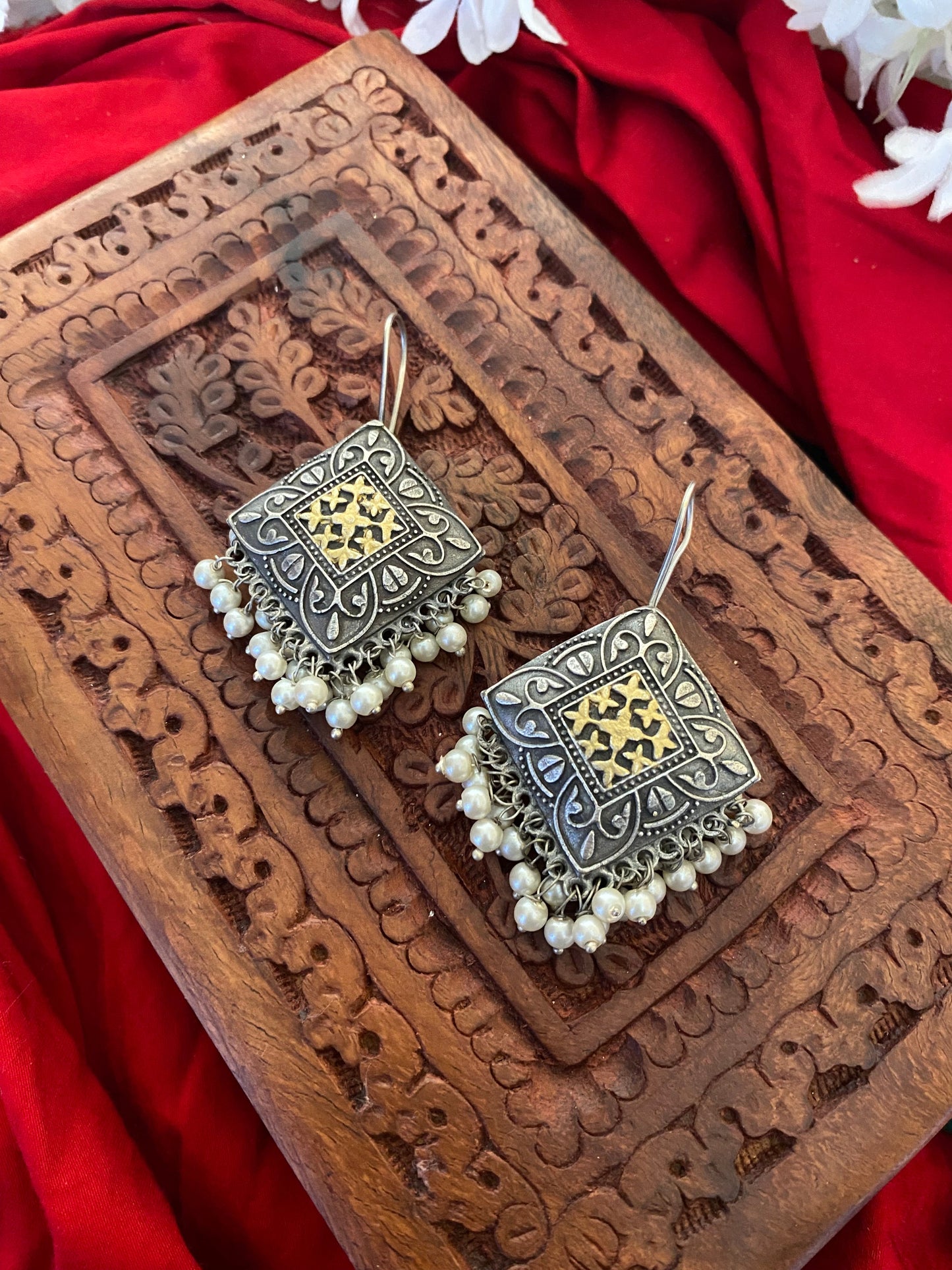 NIRALI DUAL TONE EARRINGS Gehnacollections
