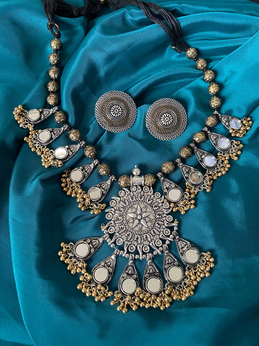 NISTHA DUAL TONE NECKLACE SET Gehnacollections