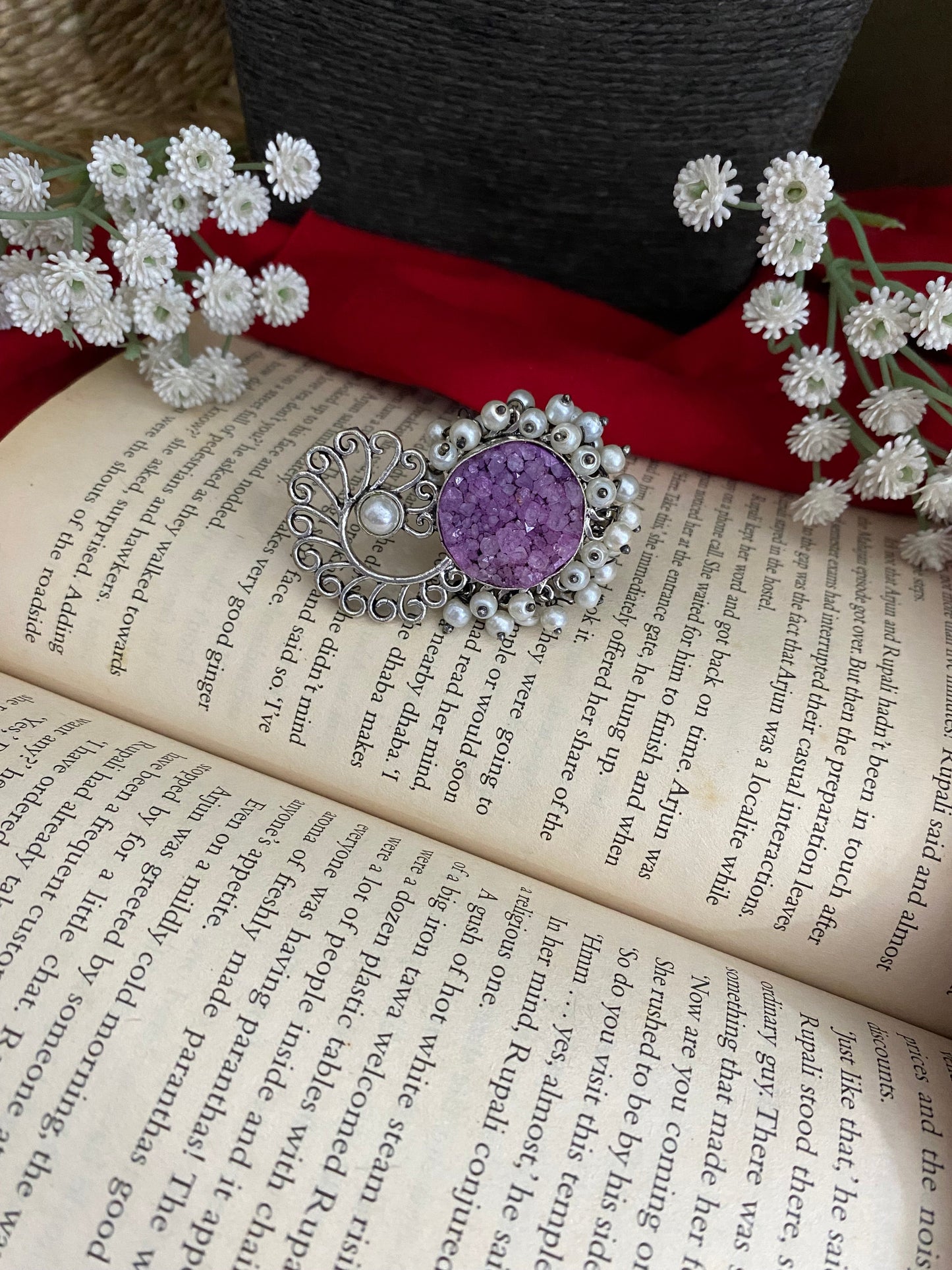 UNFINISHED STONE PEARL RING Gehnacollections