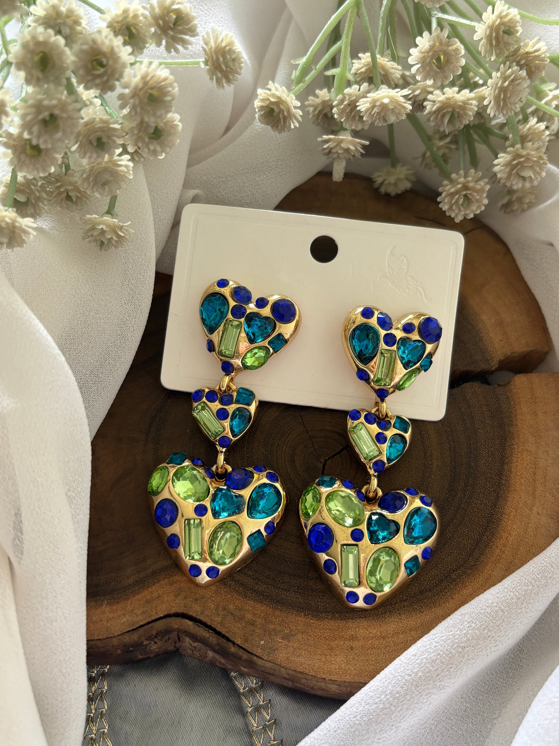 Heart stone Danglers Gehnacollections