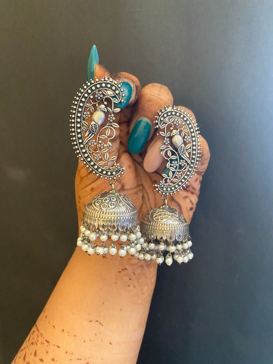 PARROT JHUMKA Gehnacollections