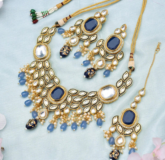 MONIKA KUNDAN NECKLACE SET Gehnacollections