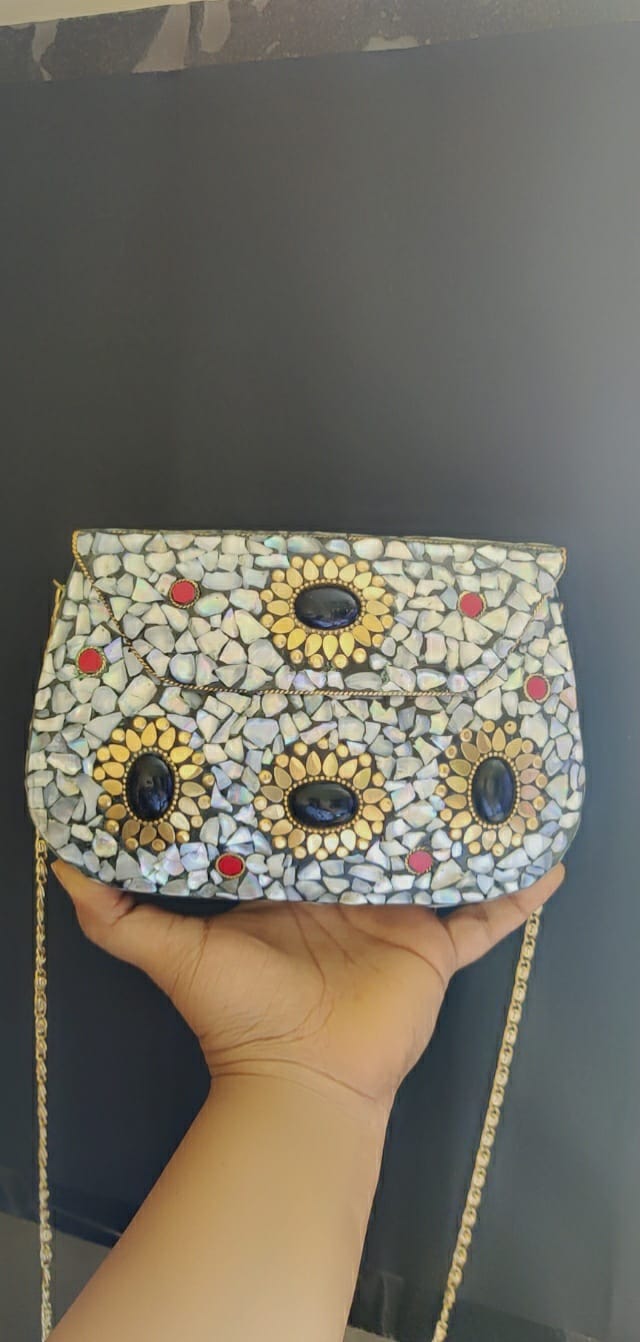 SHAGUN MOSAIC PURSE Gehna Collections