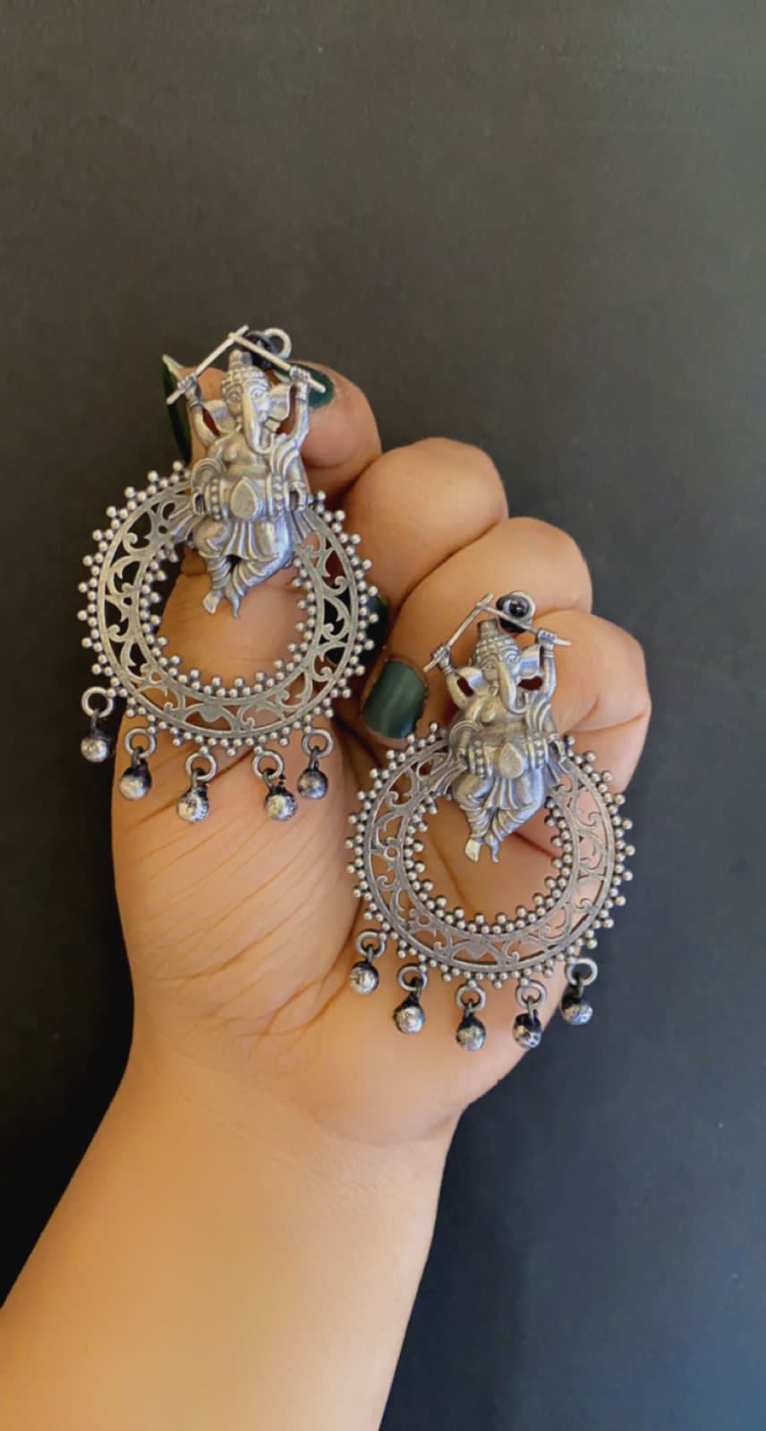 DANCING GANESHA EARRINGS Gehna Collections