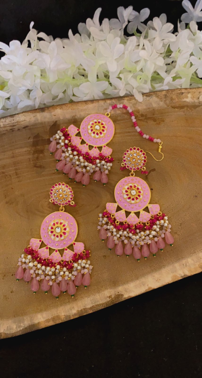 MEHER  MEENAKARI EARRING AND MAANGTIKA Gehna Collections